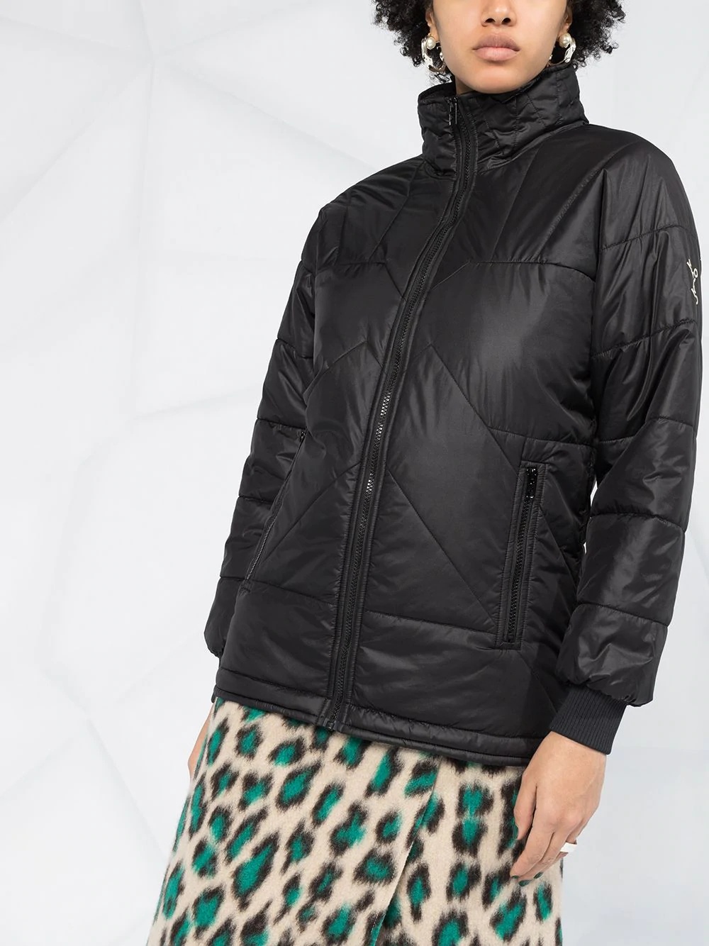 stitched puffer jacket - 5