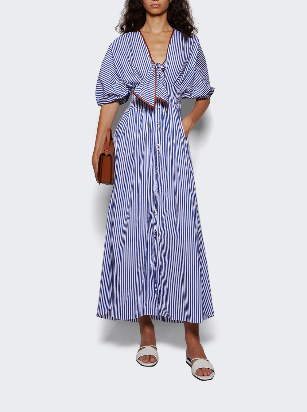 Endless Spring Midi Dress Off White And Blue - 5