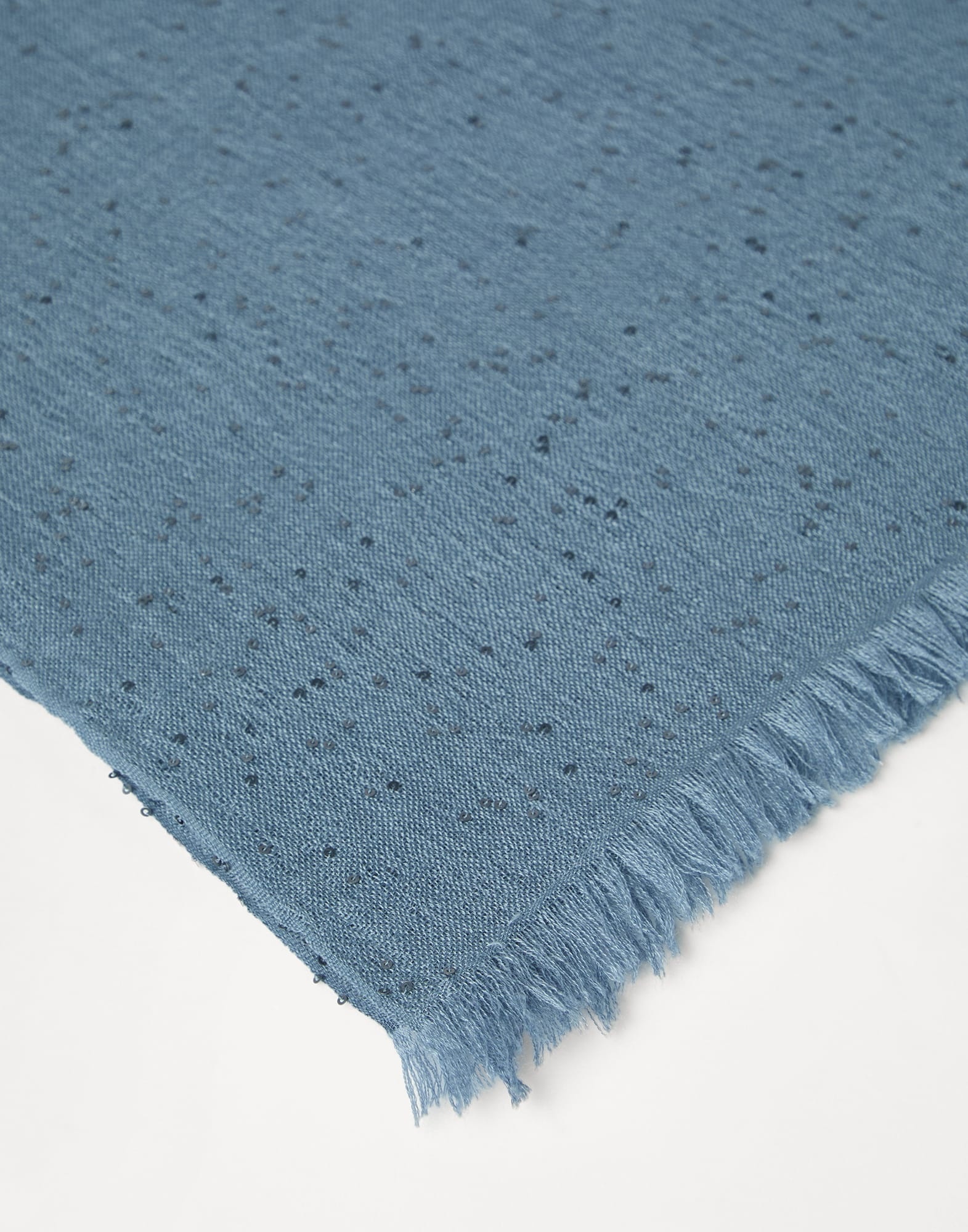 Lightweight cashmere and silk Diamond yarn knit scarf - 2