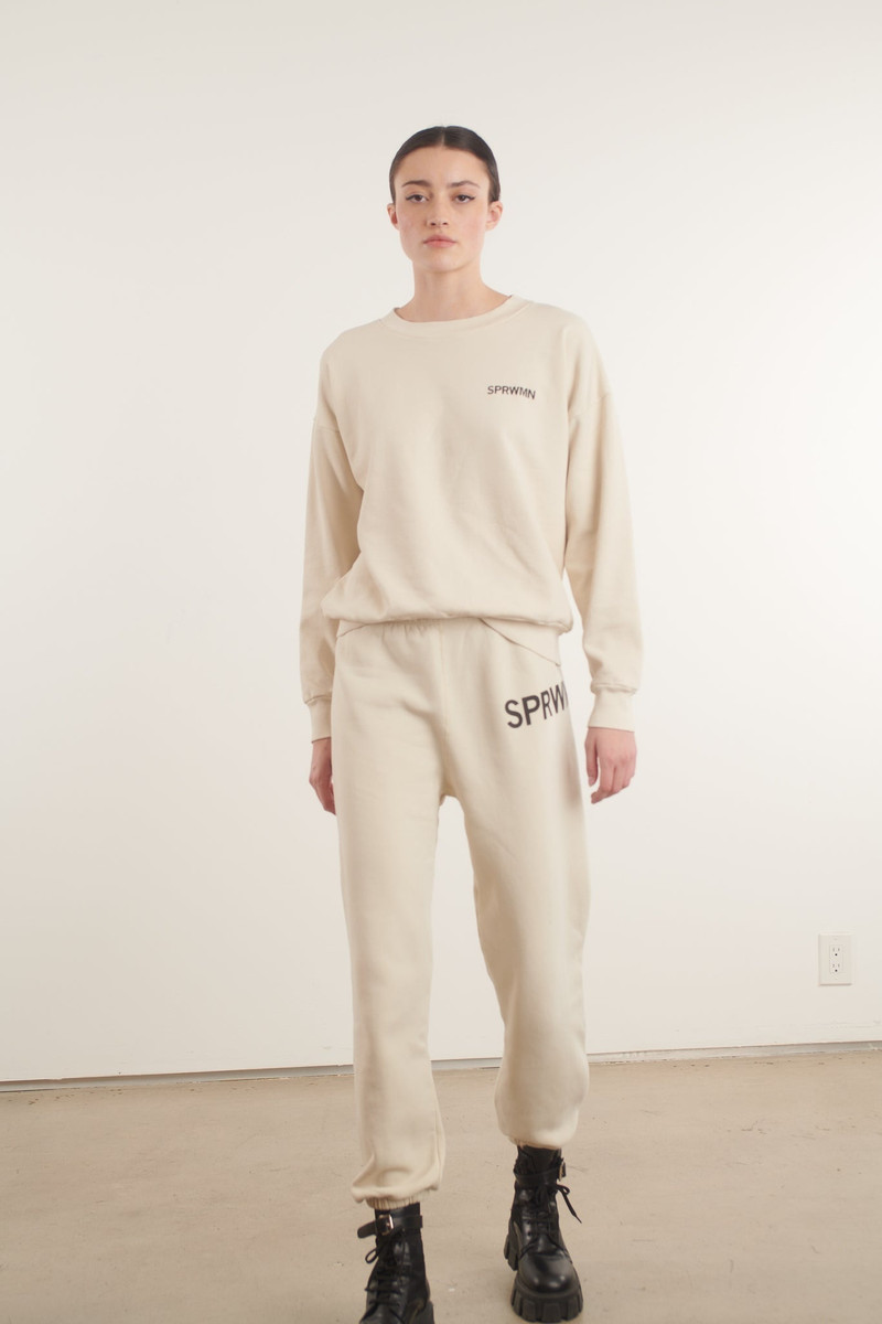 SPRWMN VINTAGE WHITE SMALL LOGO SWEATPANTS outlook