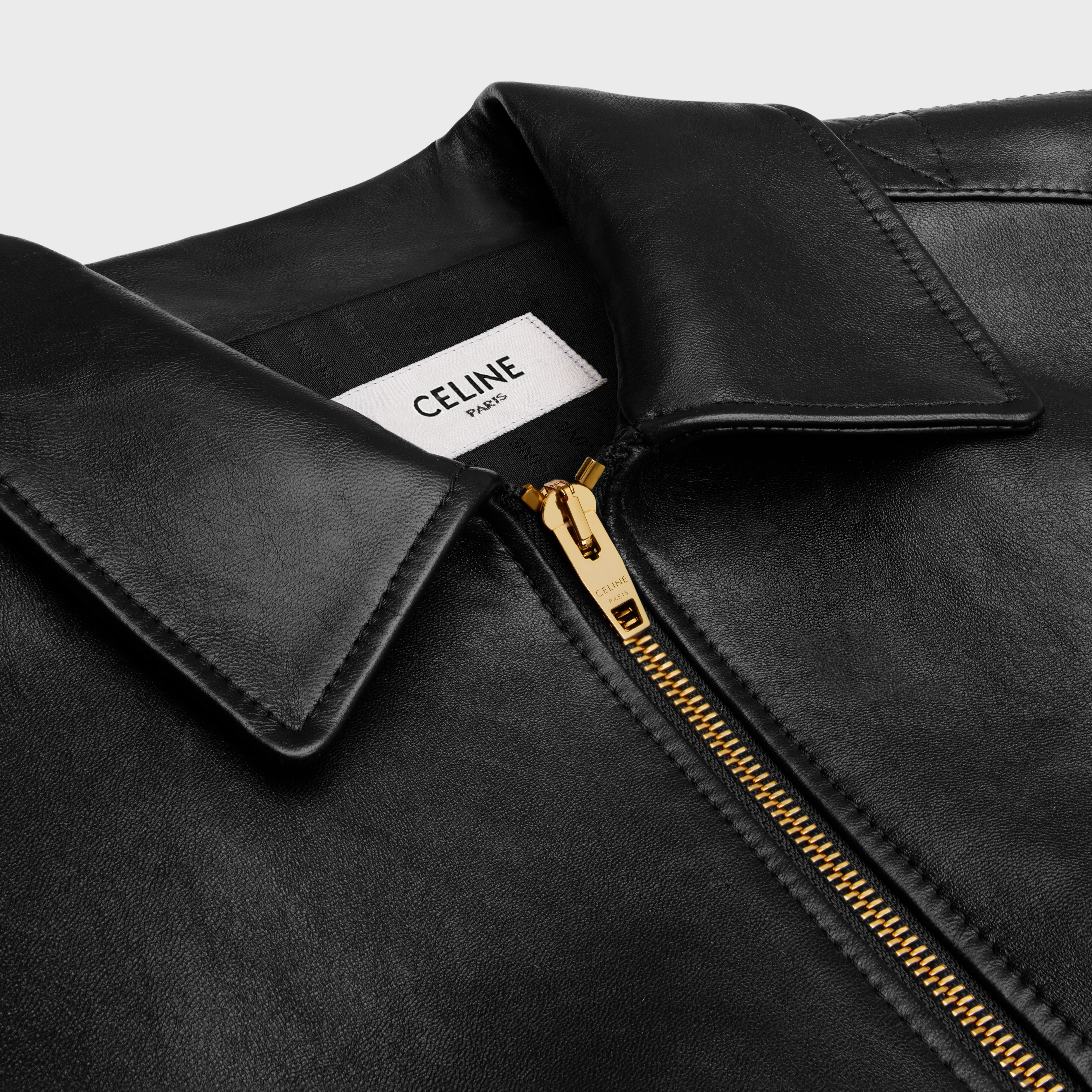 aviator blouson jacket in soft lambskin - 3