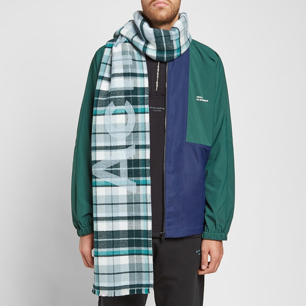 Acne Studios Victoria Check Logo Scarf - 3