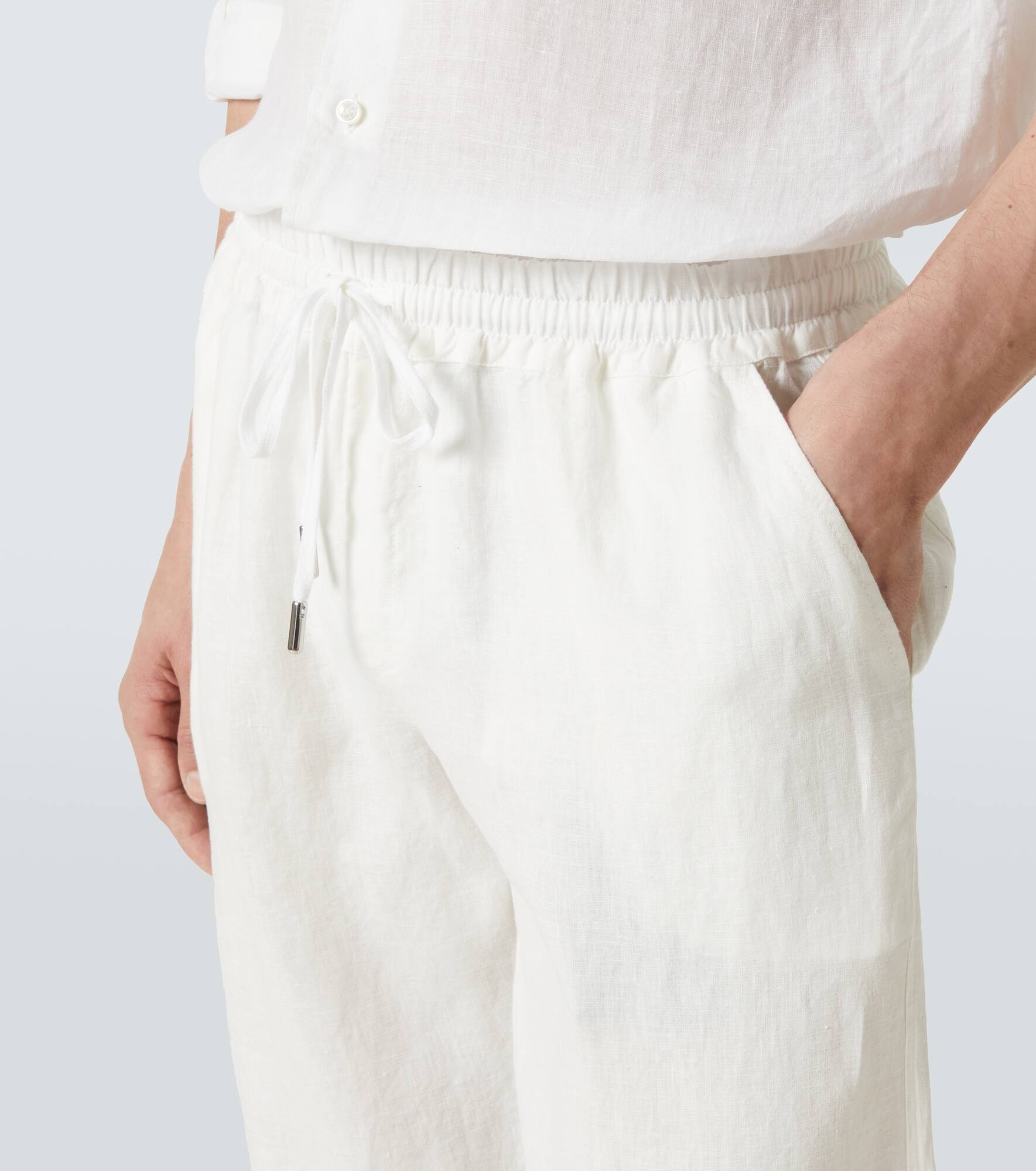 Linen straight pants - 5