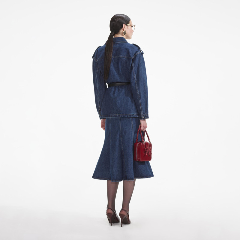 self-portrait Denim Utility Jacket outlook