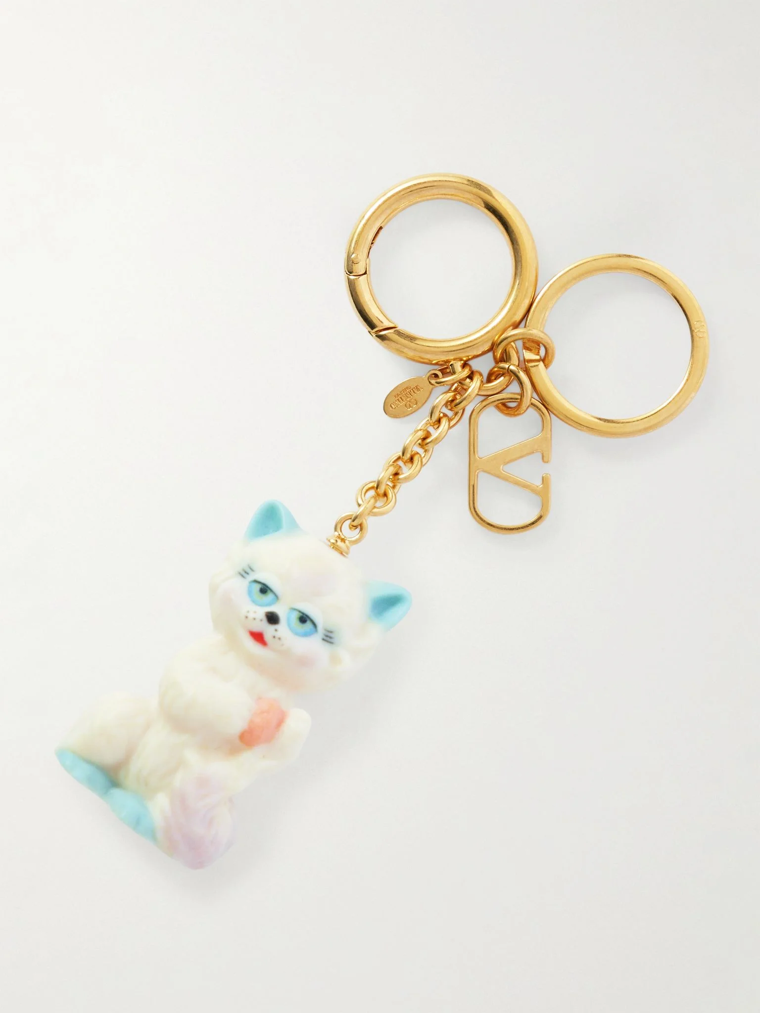 Le Chat De La Maison Gold-Tone and Plastic Key Fob Gold - 1
