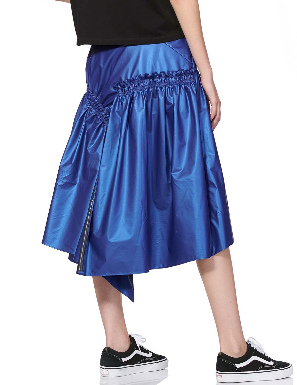 Layered Skirt with Logo and Seagull Print - 8