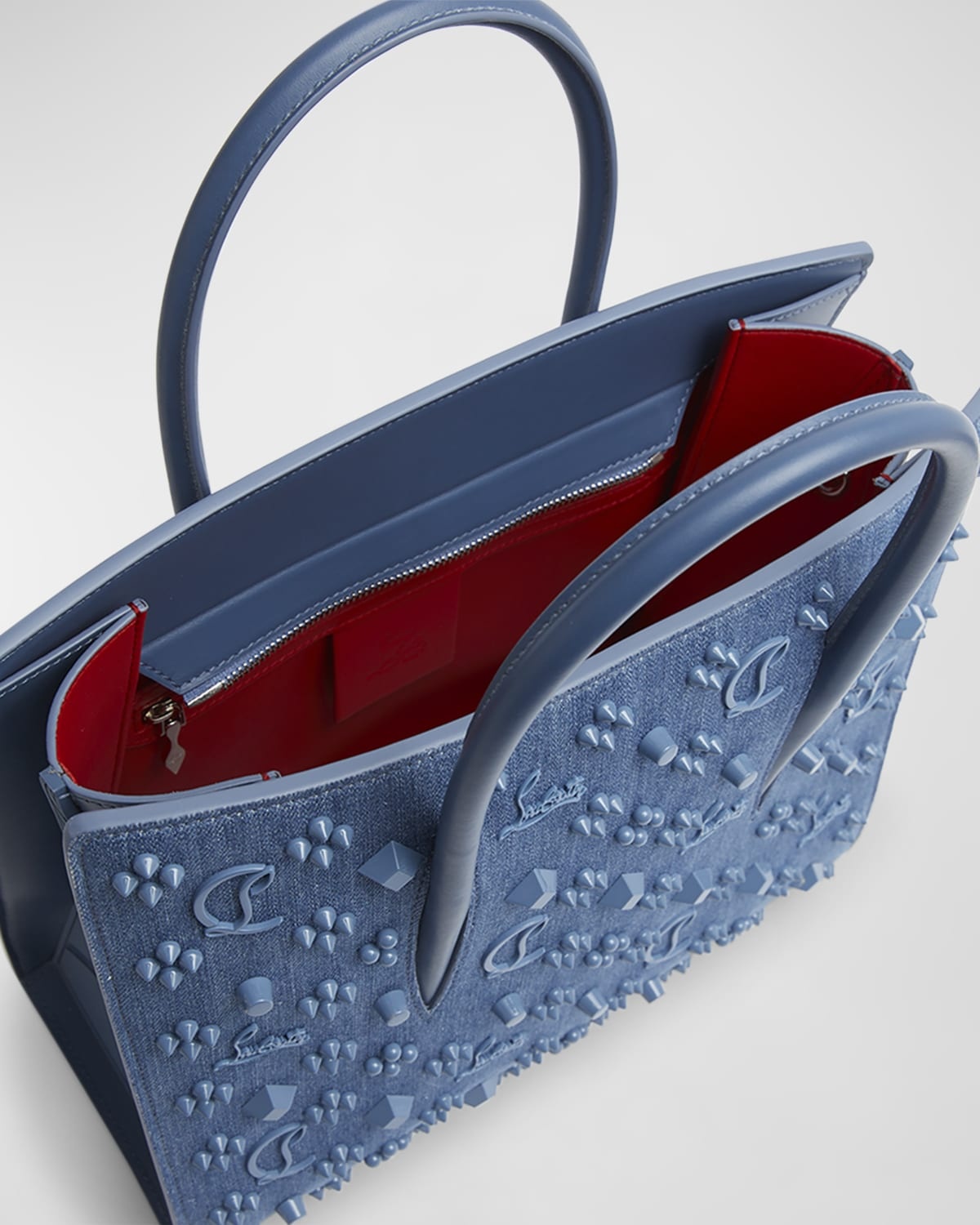 Paloma Medium Top Handle in Loubinthesky Denim - 2