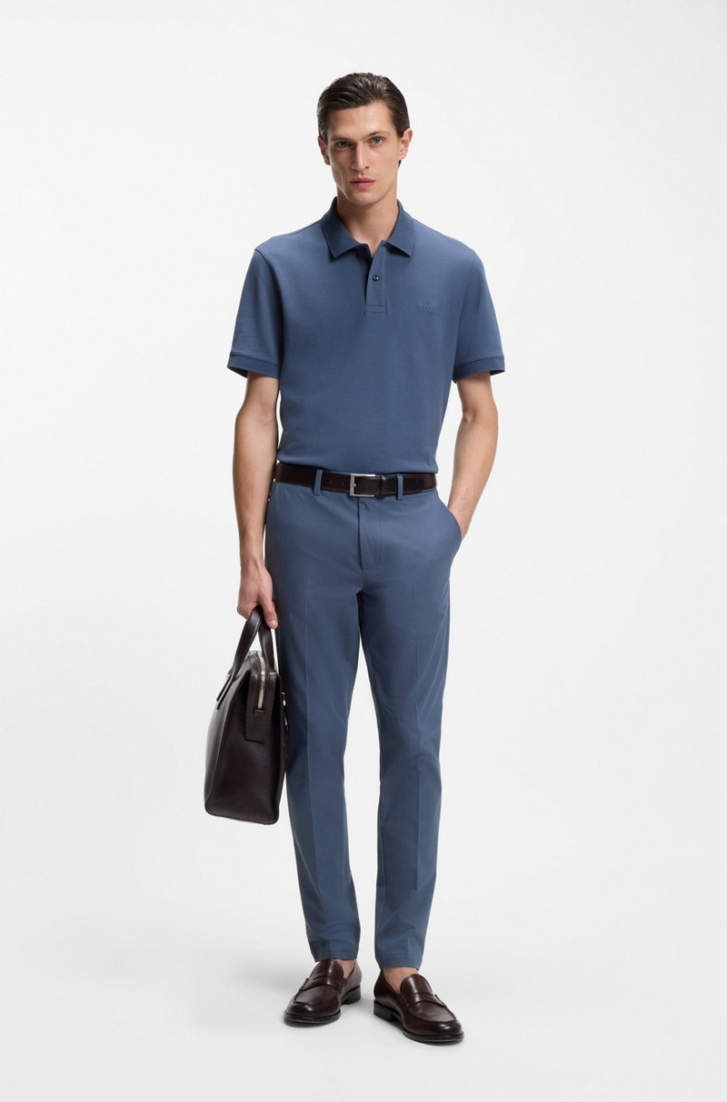 BOSS SLIM-FIT TROUSERS IN A STRETCH COTTON BLEND outlook