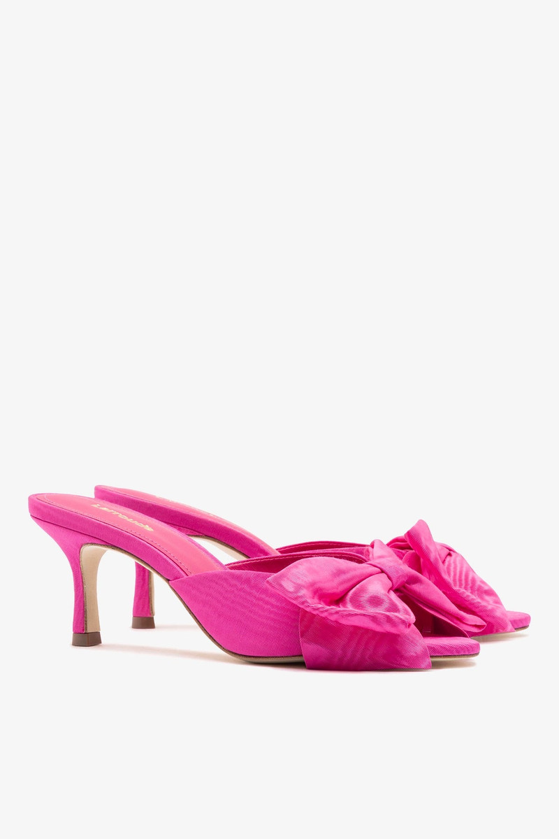 Elle Peep Toe Mule Magenta Silk 3
