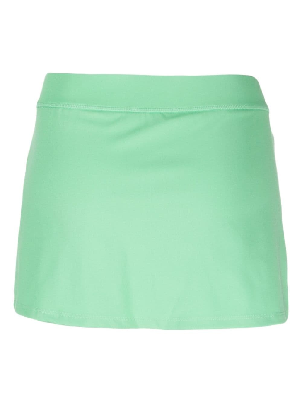logo-print elasticated-waistband miniskirt - 2
