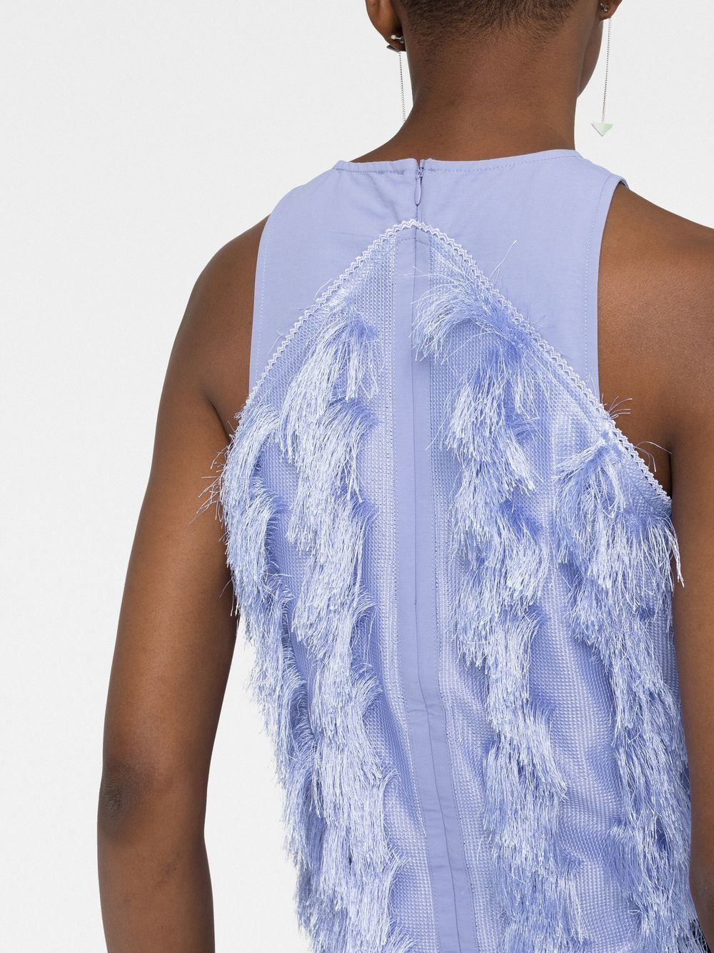 fringe-detail sleeveless top - 5