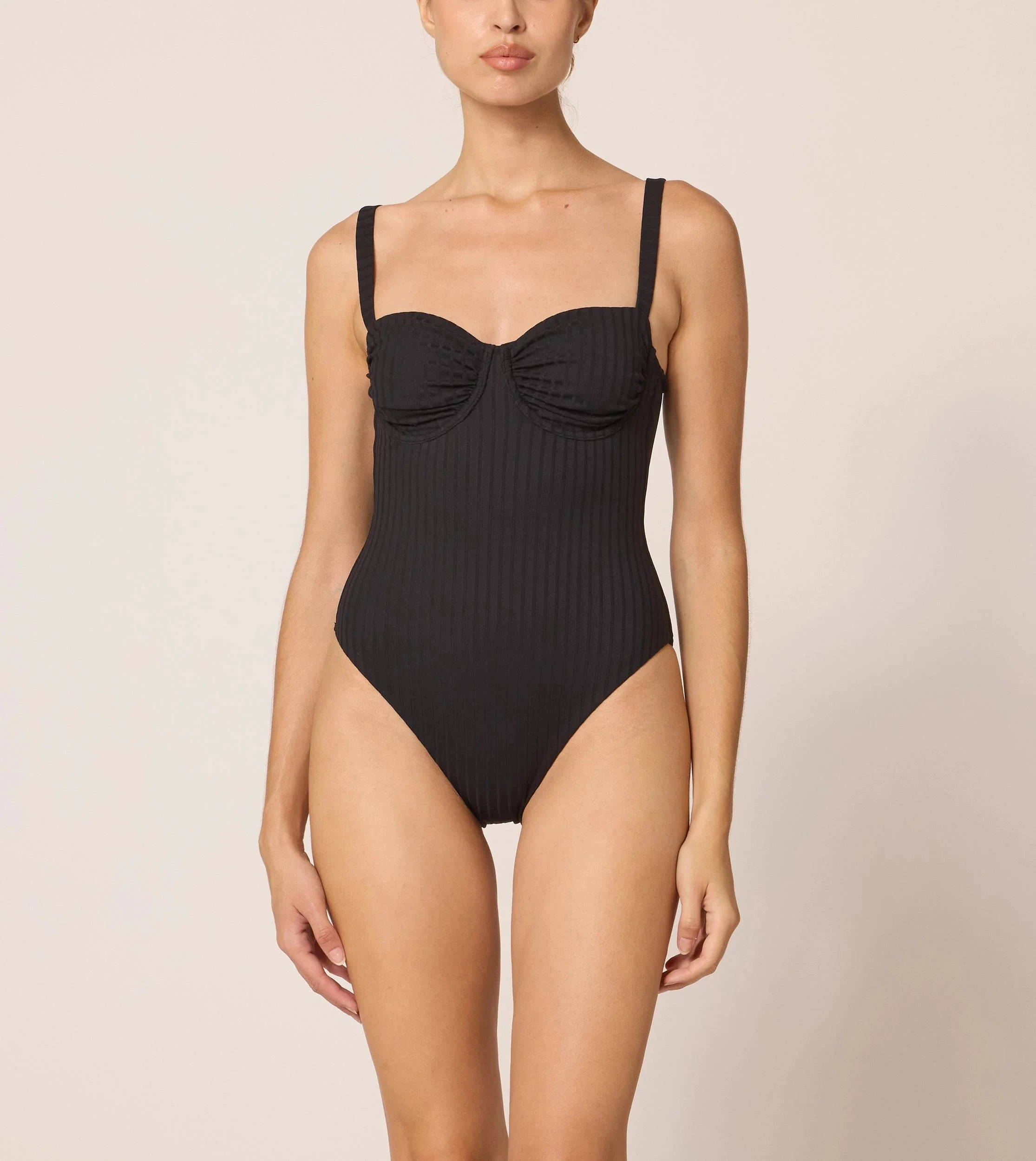 DAHLIA ONE PIECE | BLACK RIB - 1