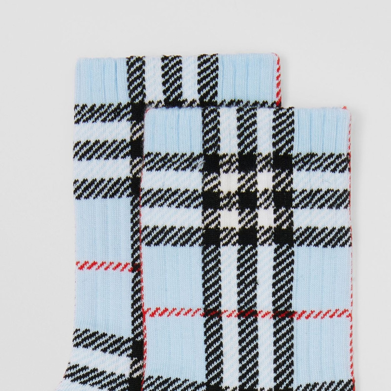 Burberry Vintage Check Intarsia Cotton Blend Socks outlook