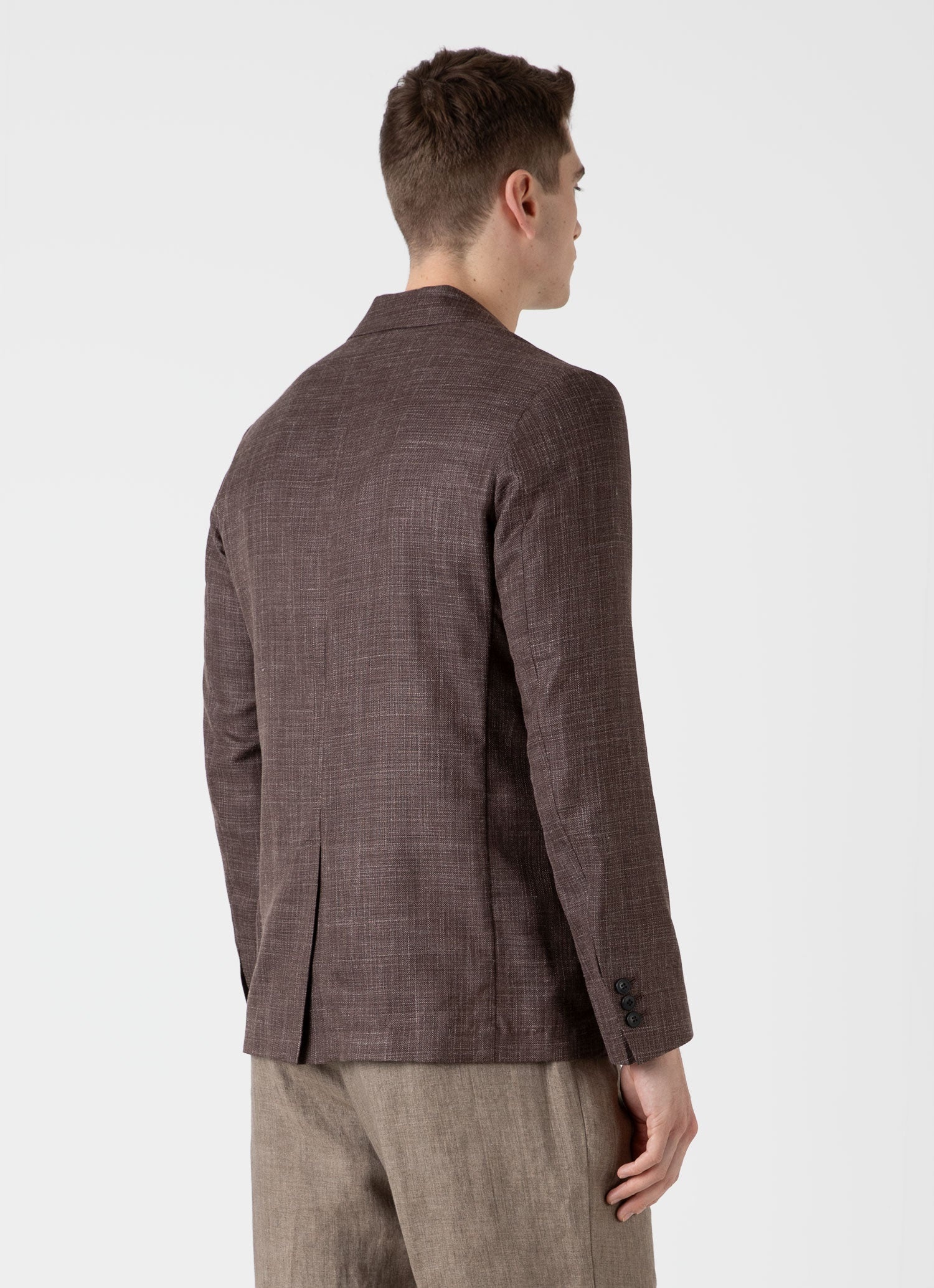 Silk Linen Wool Blazer - 5