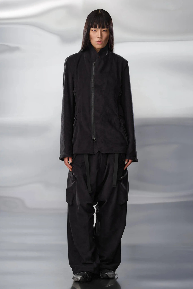 J29-TO Scrim Laced Ultra-Microfiber Blazer Black 29