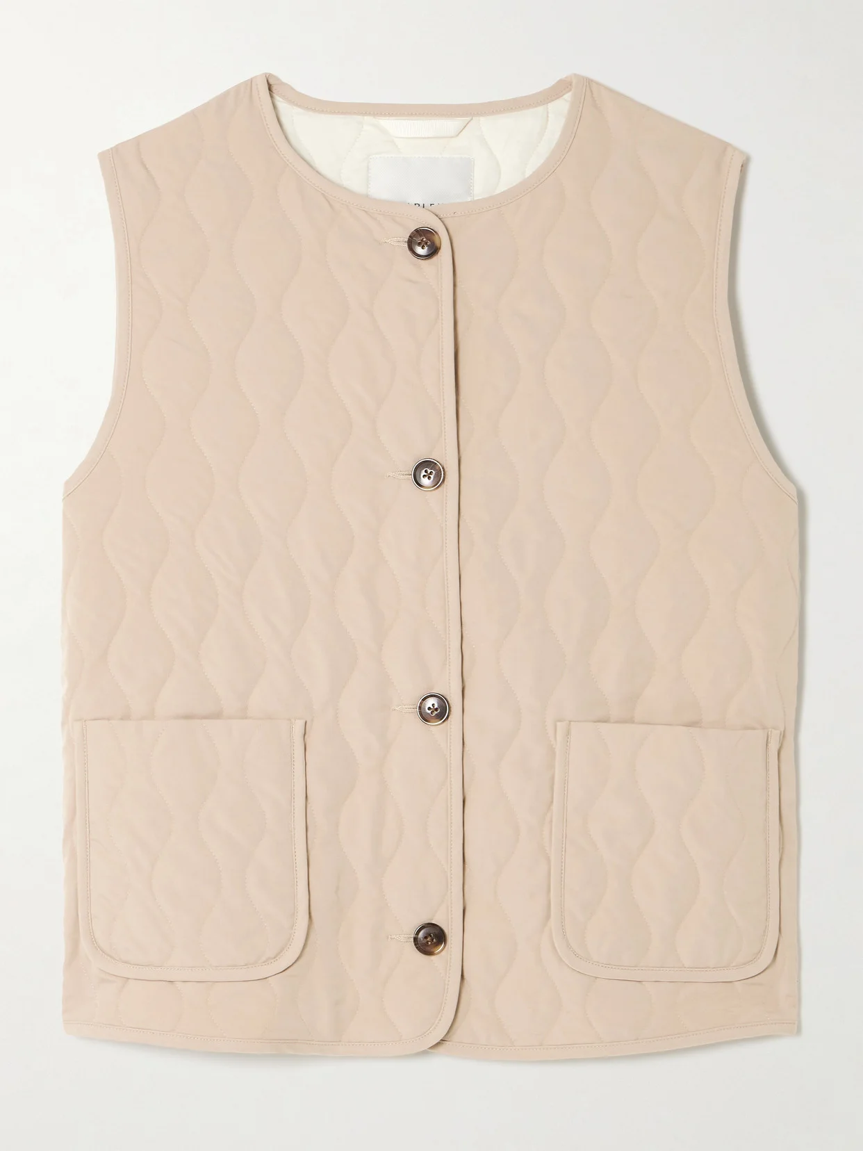 Quilted Padded Twill Vest - 1