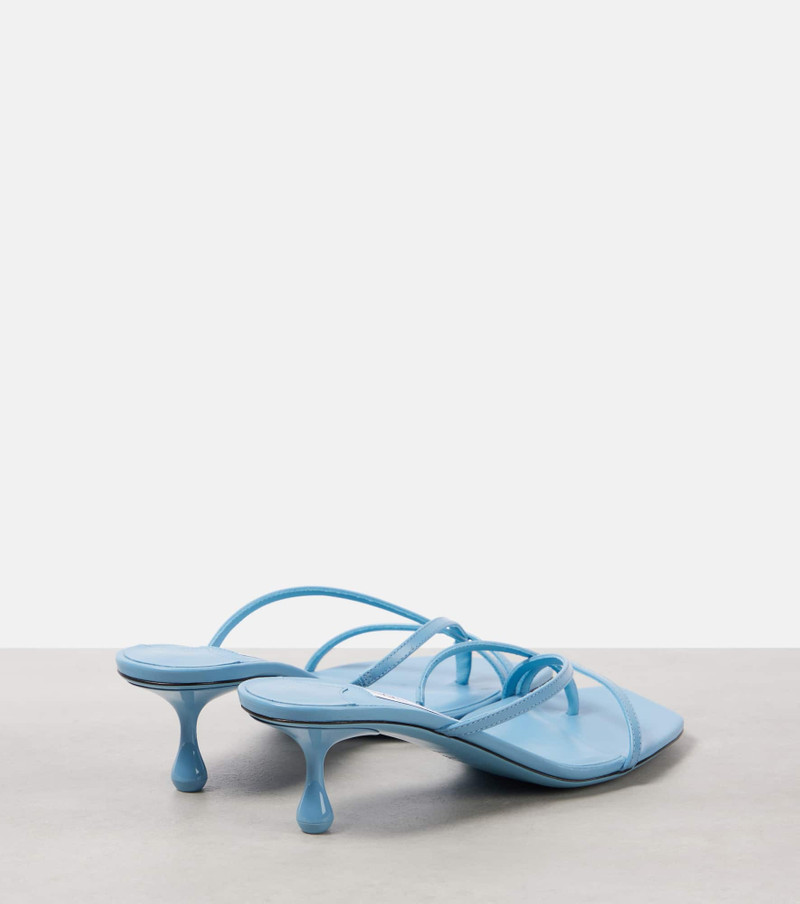 JIMMY CHOO Etana 50 leather mules outlook