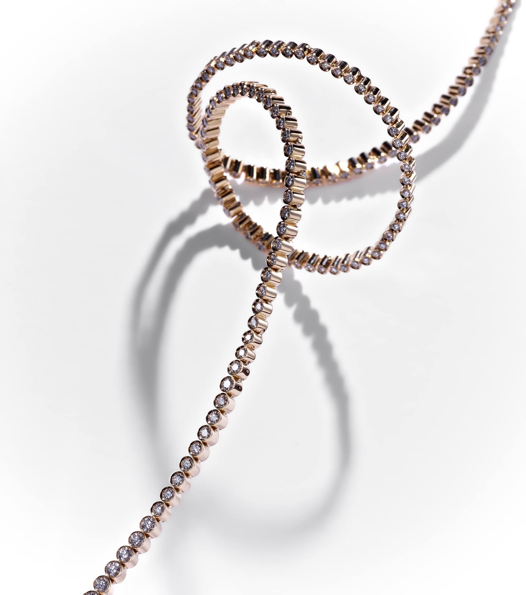 Collier De Tennis 18kt gold necklace with diamonds - 5