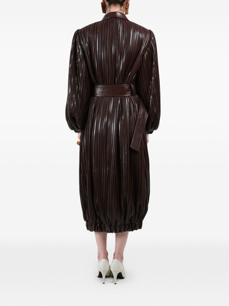 pleated long bomber coat 4
