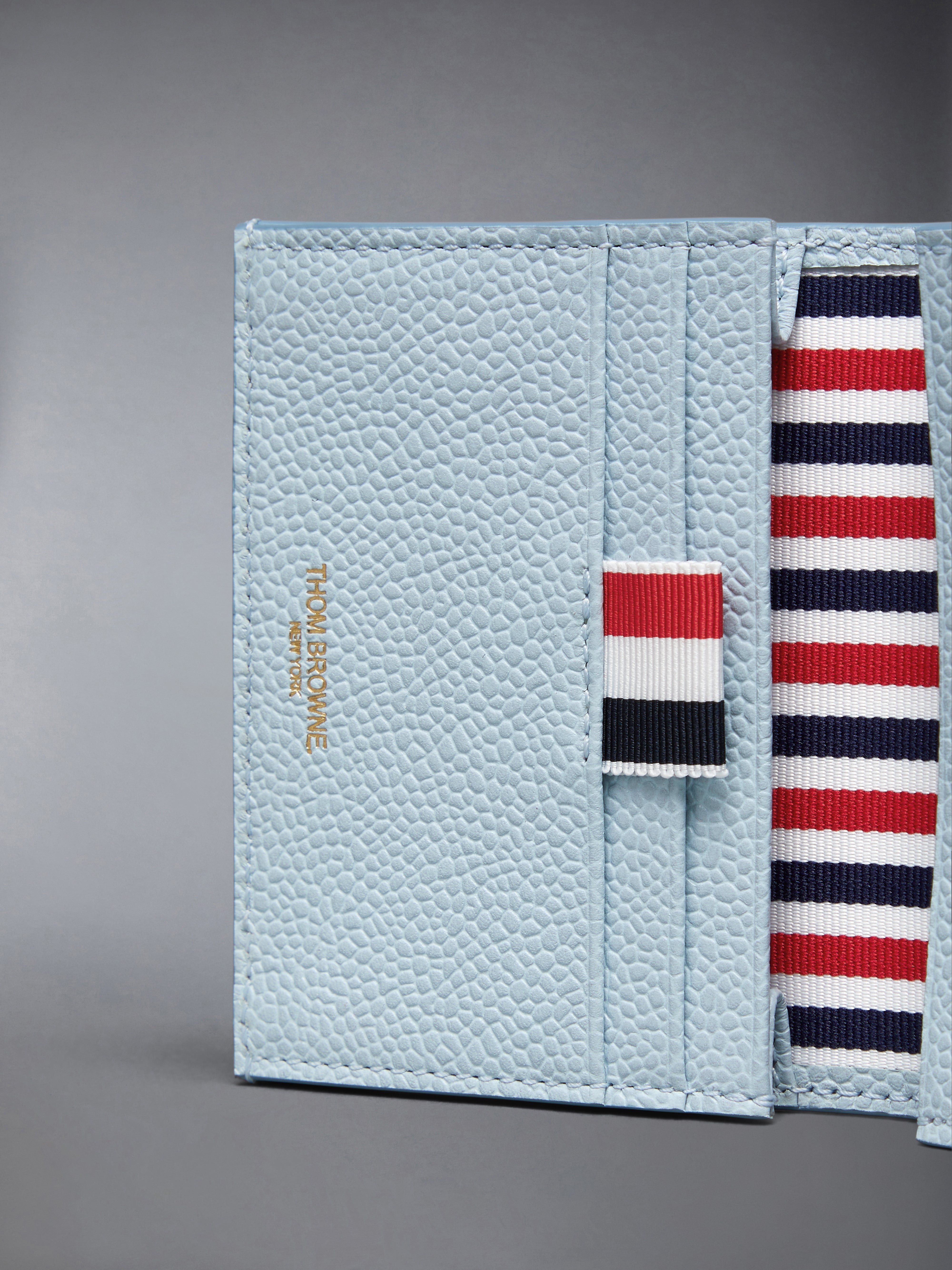 FEATHER PRINT PEBBLE GRAIN DOUBLE CARD HOLDER - 4