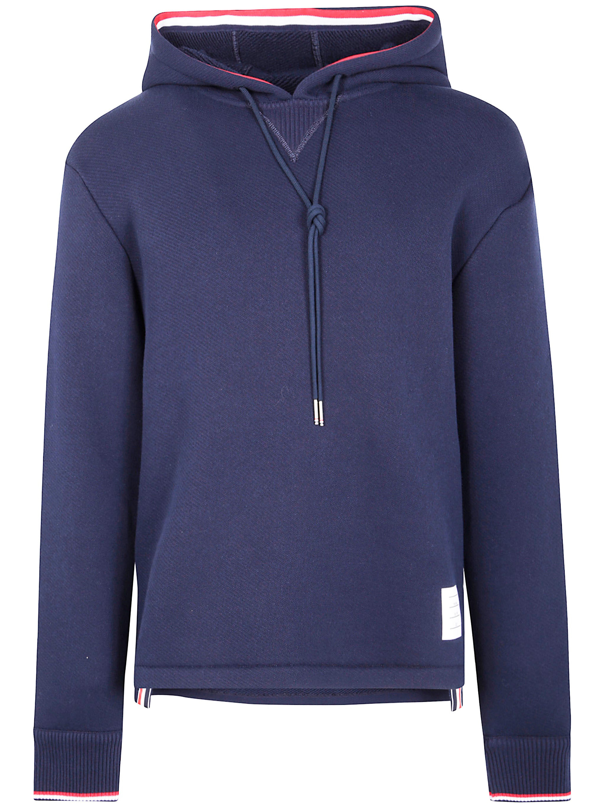 Thom Browne Men Oversized Hoodie Pullover With Rwb Tipping Stripe In Chunky Loopback - 6