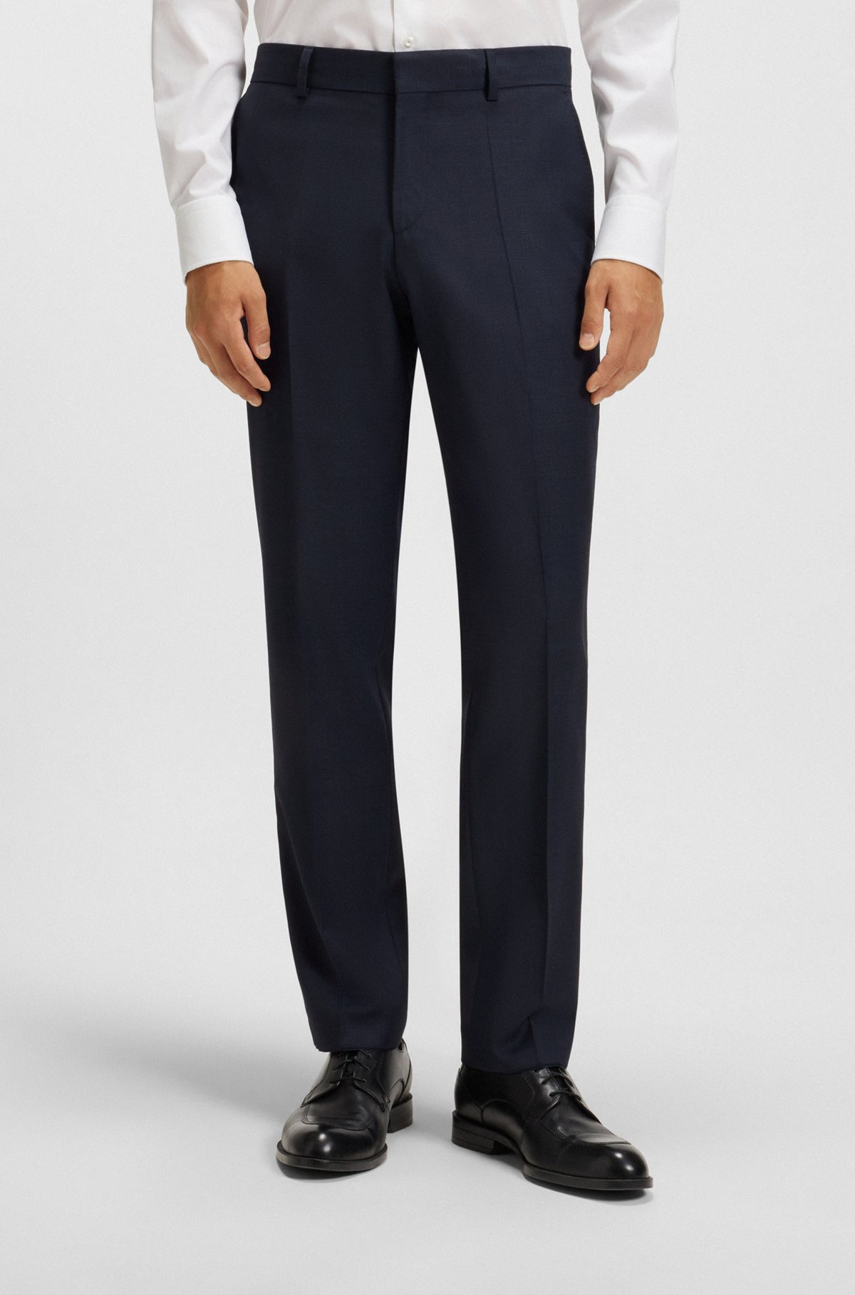 REGULAR-FIT SUIT IN MICRO-PATTERNED VIRGIN WOOL - 6