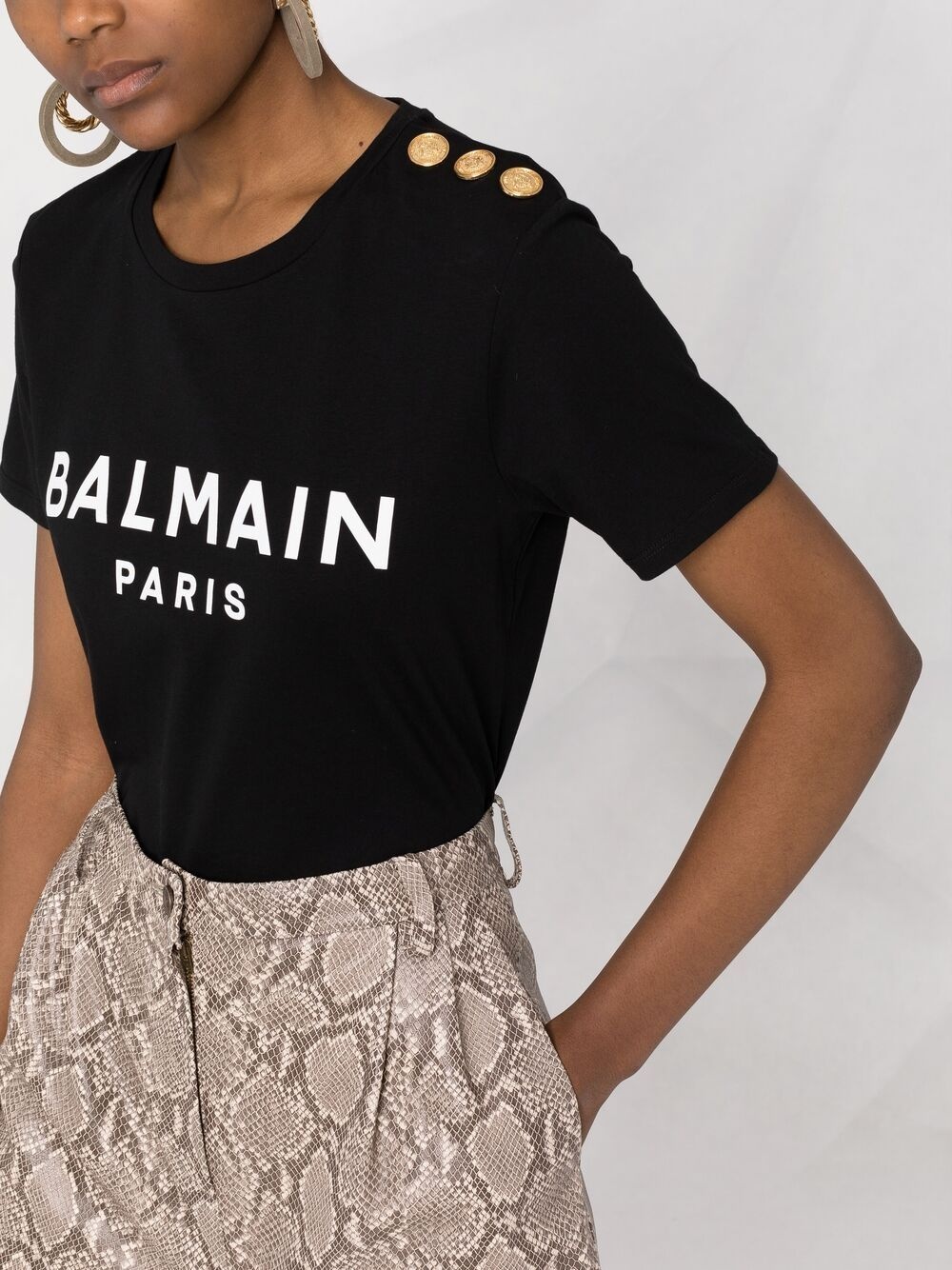 Balmain Logo Organic Cotton T Shirt - 3