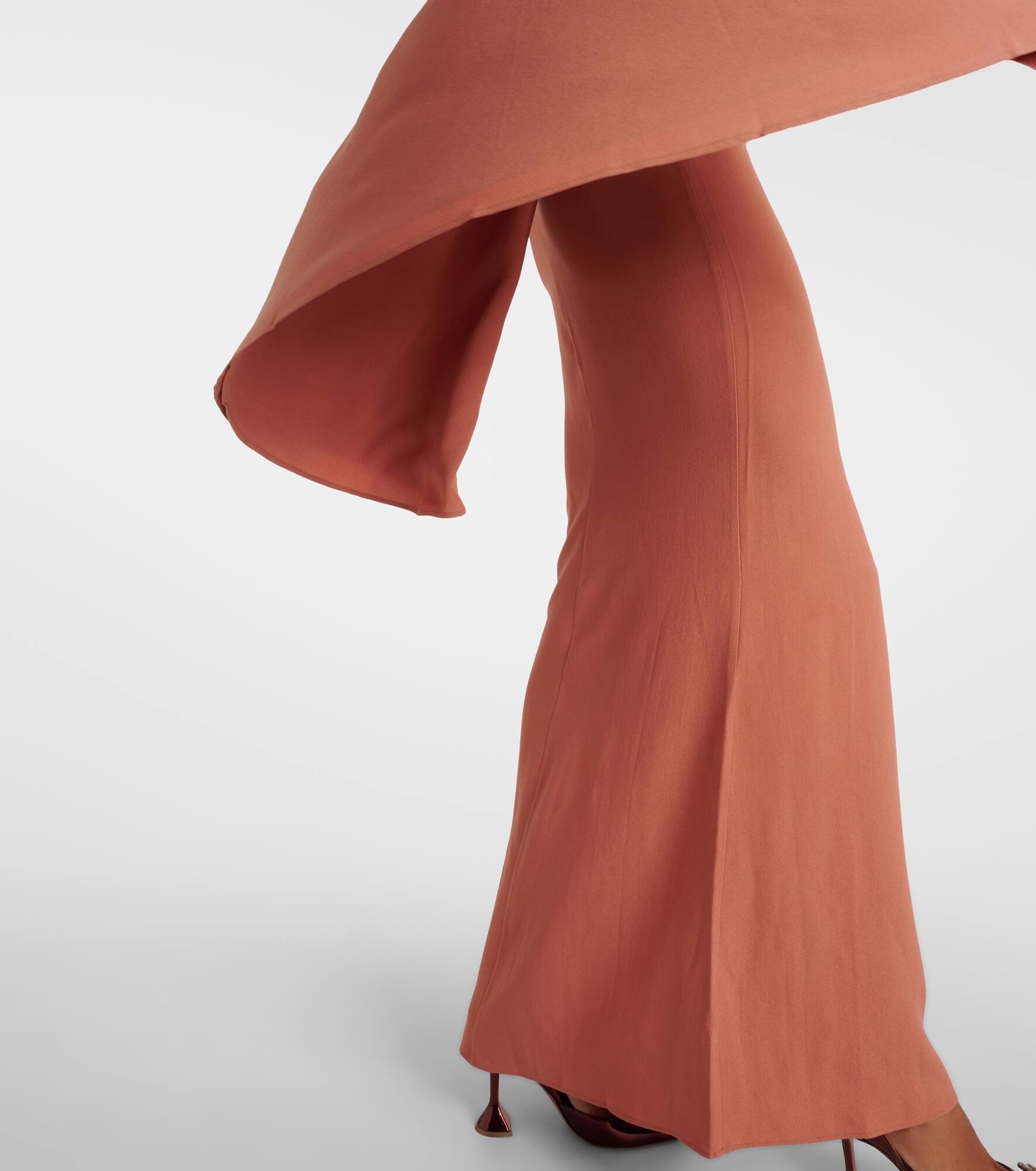Sifnos one-shoulder crêpe cady gown - 6
