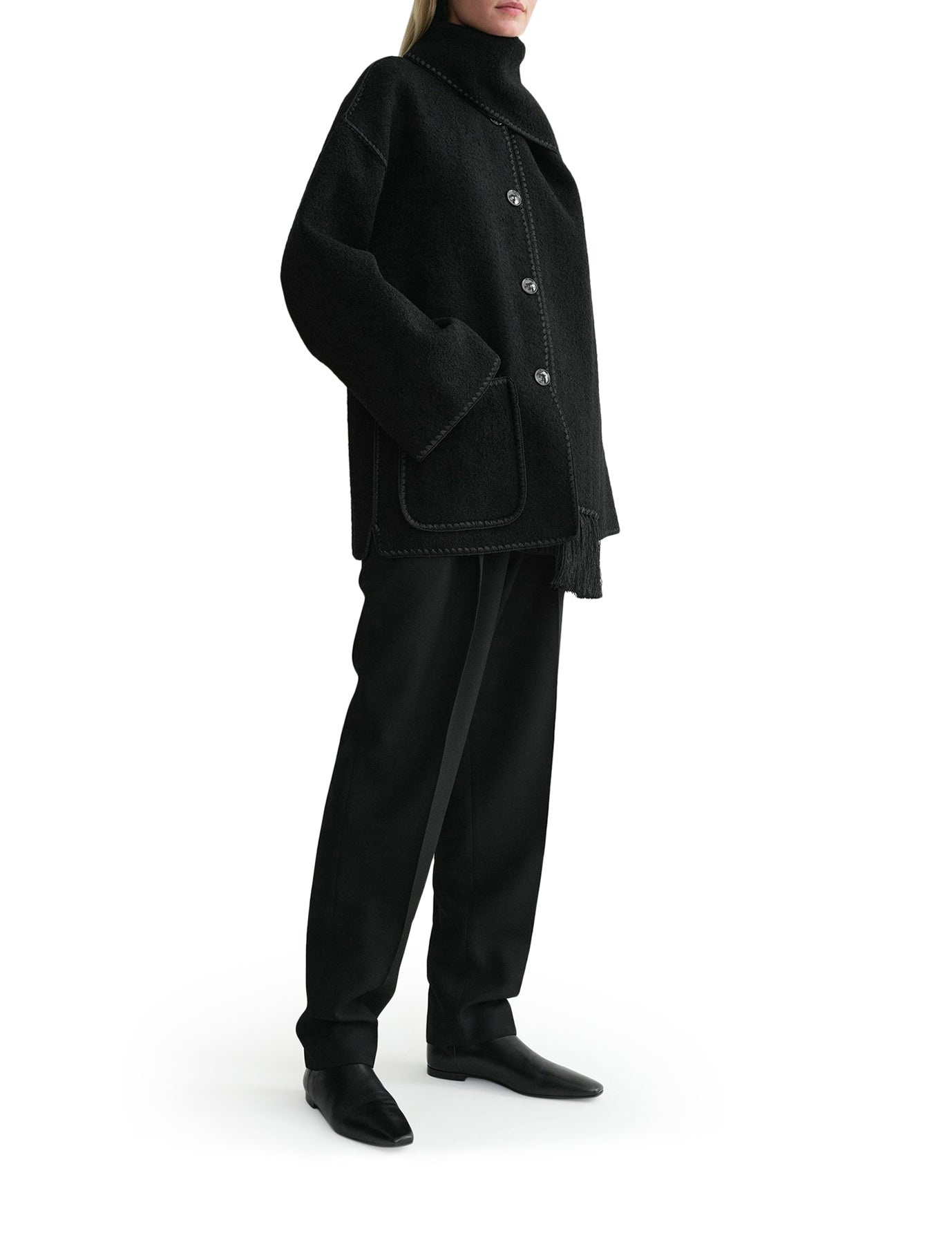 WOOL JACKET WITH SCARF - 3