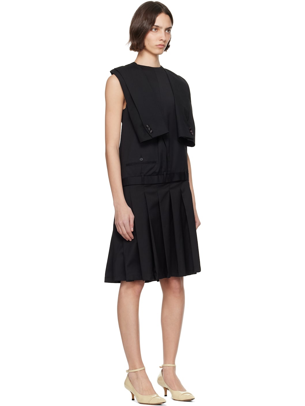 Upside Down Pleated Midi Dress - 2