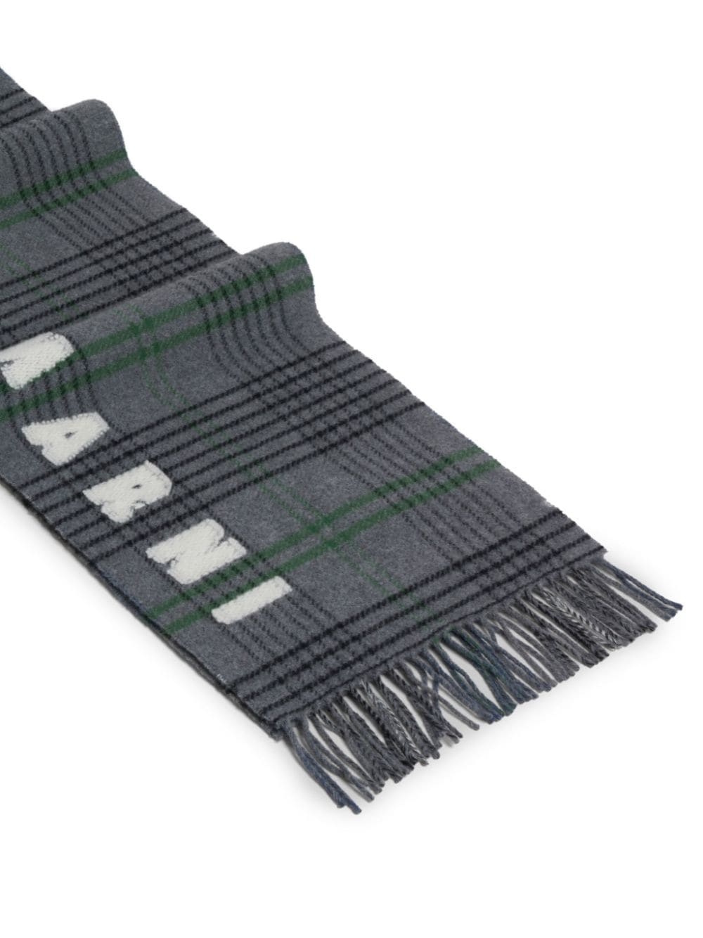 intarsia-knit logo scarf - 3