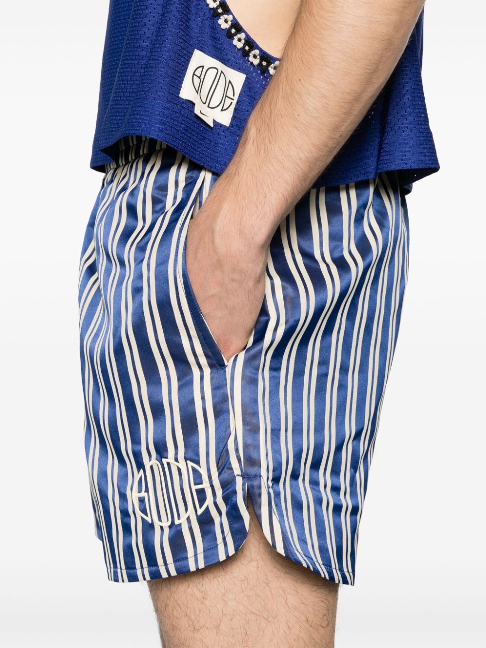 x Bode striped track shorts - 5