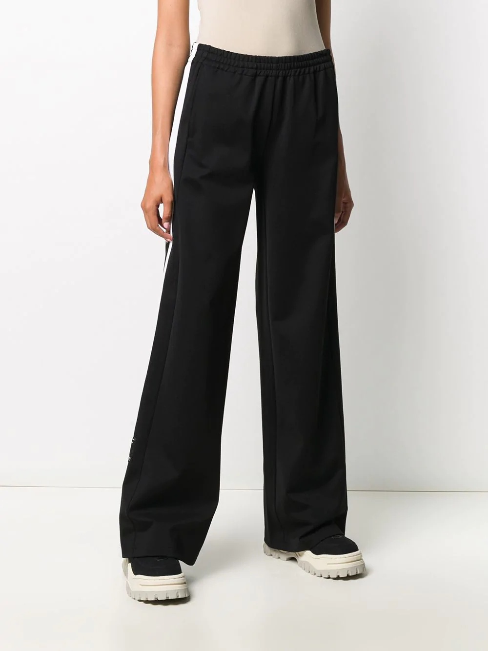 side-stripe wide-leg track pants - 3