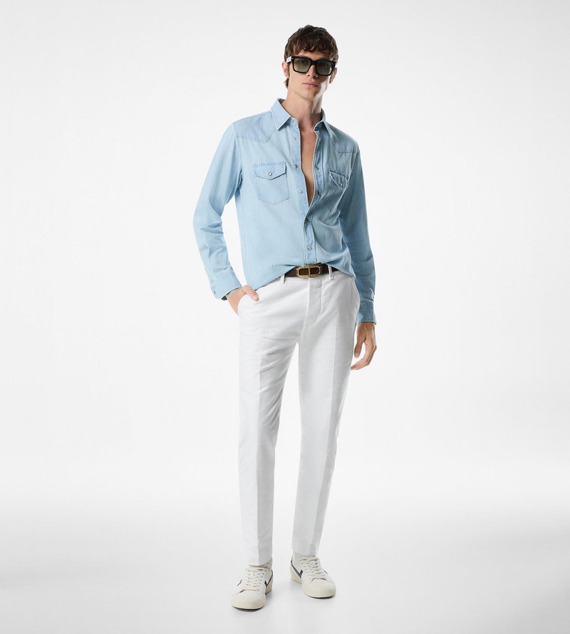 TOM FORD DENIM CHAMBRAY WESTERN SHIRT outlook