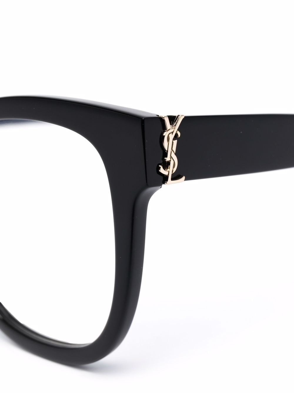 polished-effect oversize-frame glasses - 3