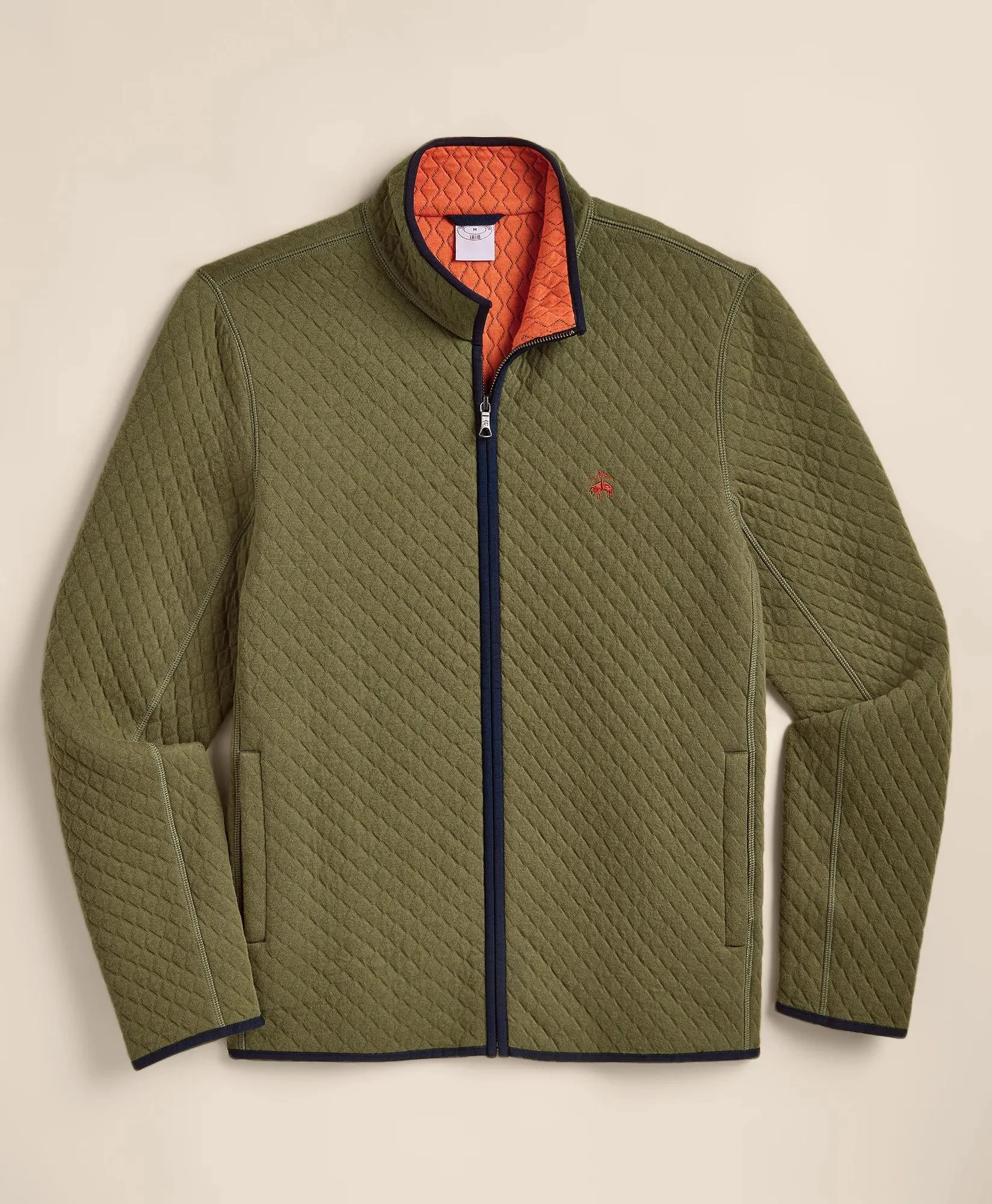 Diamond-Quilted Full-Zip Jacket - 1