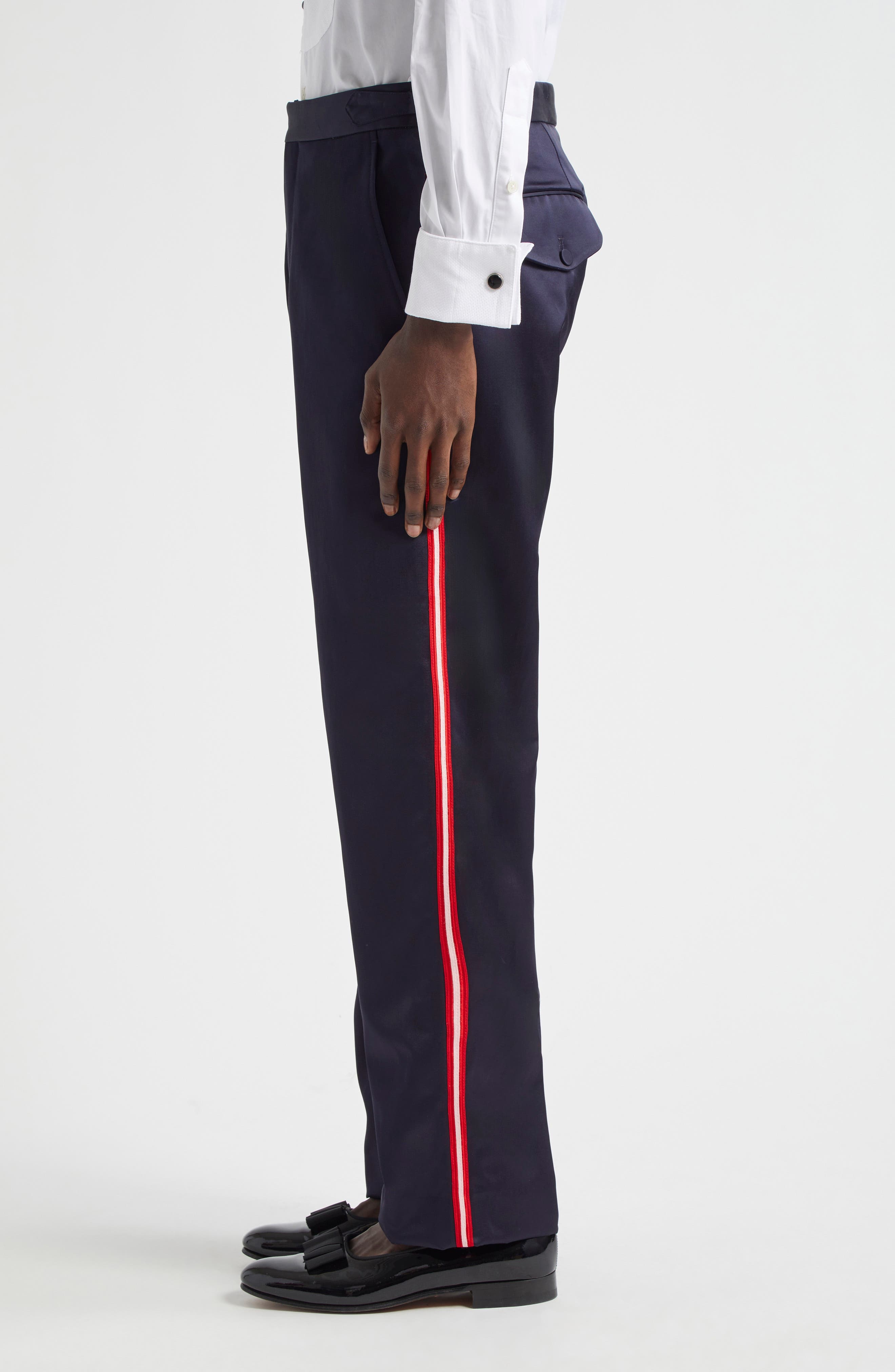 Bode Major League Side Stripe Suiting Trousers in Navy at Nordstrom - 4