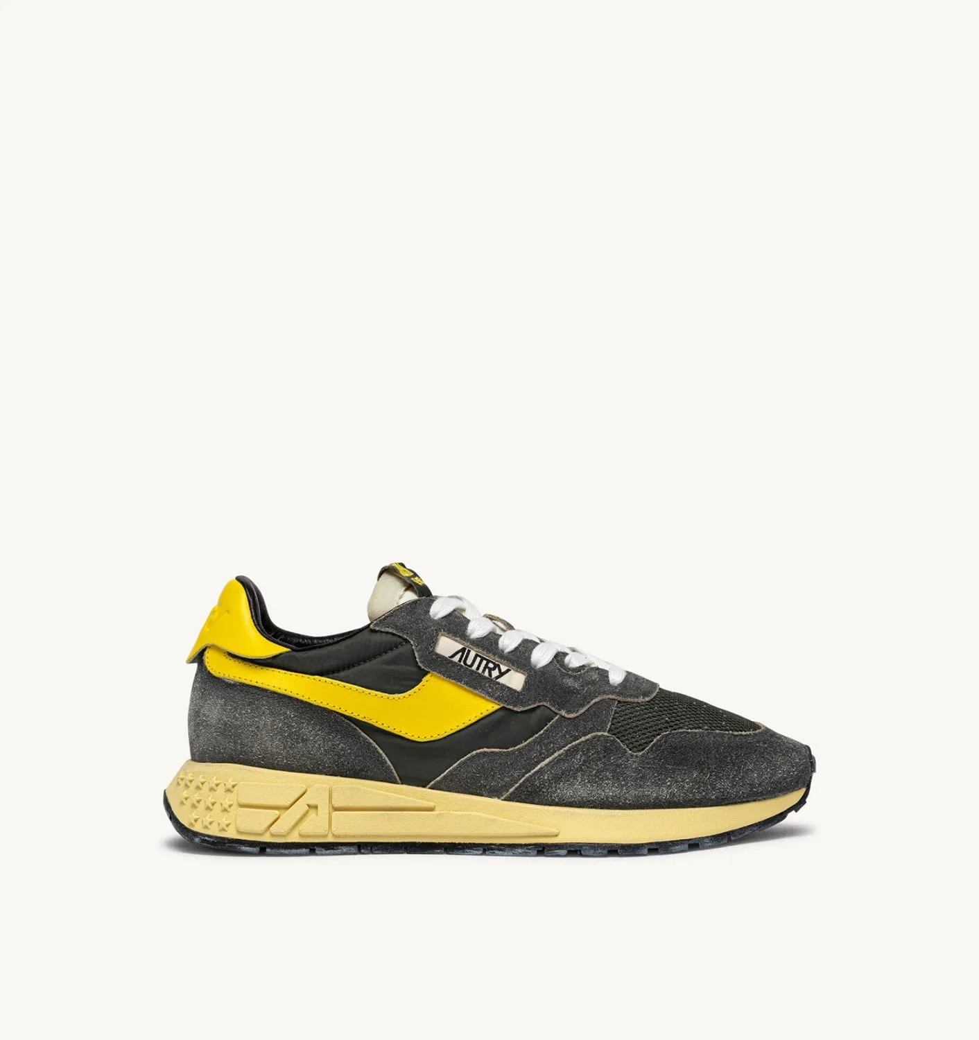 REELWIND LOW SNEAKERS IN DEEP GREEN SUGAR AND QUINCE NYLON AND SUEDE - 1
