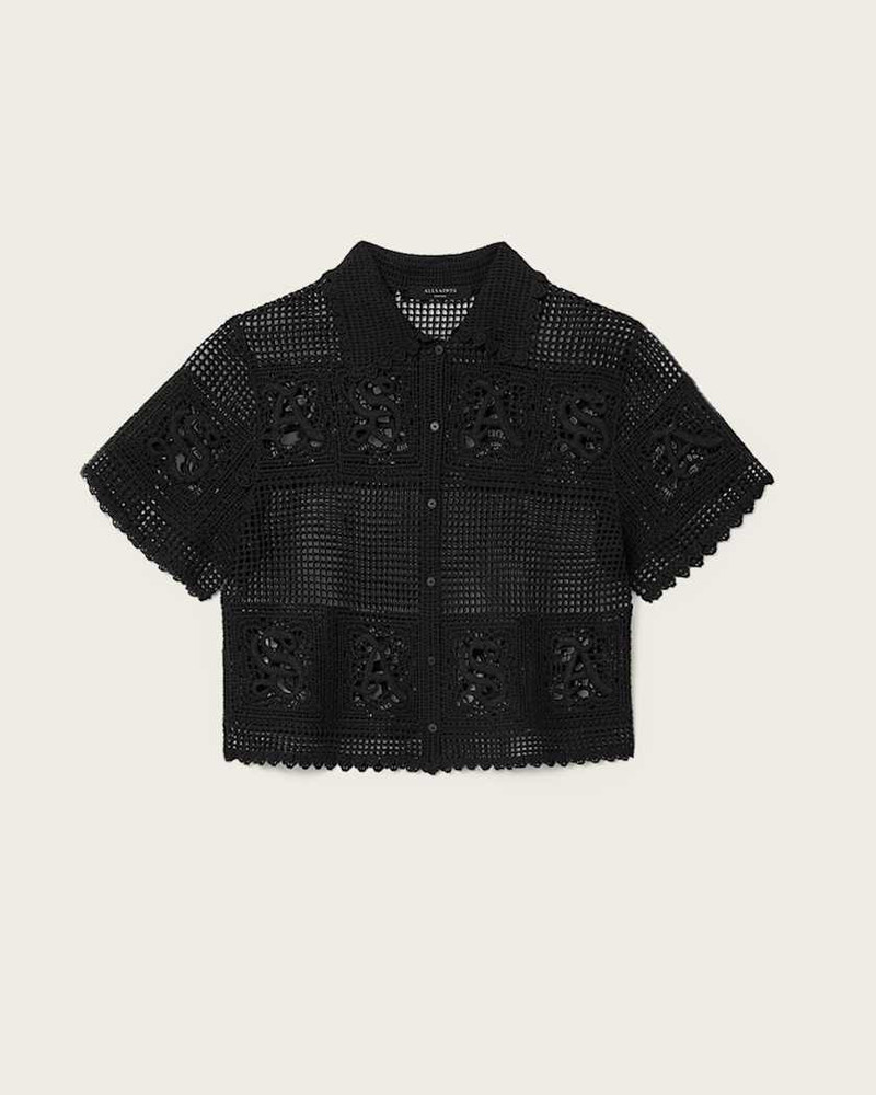 KYRA CROCHET CROPPED POLO T-SHIRT 1