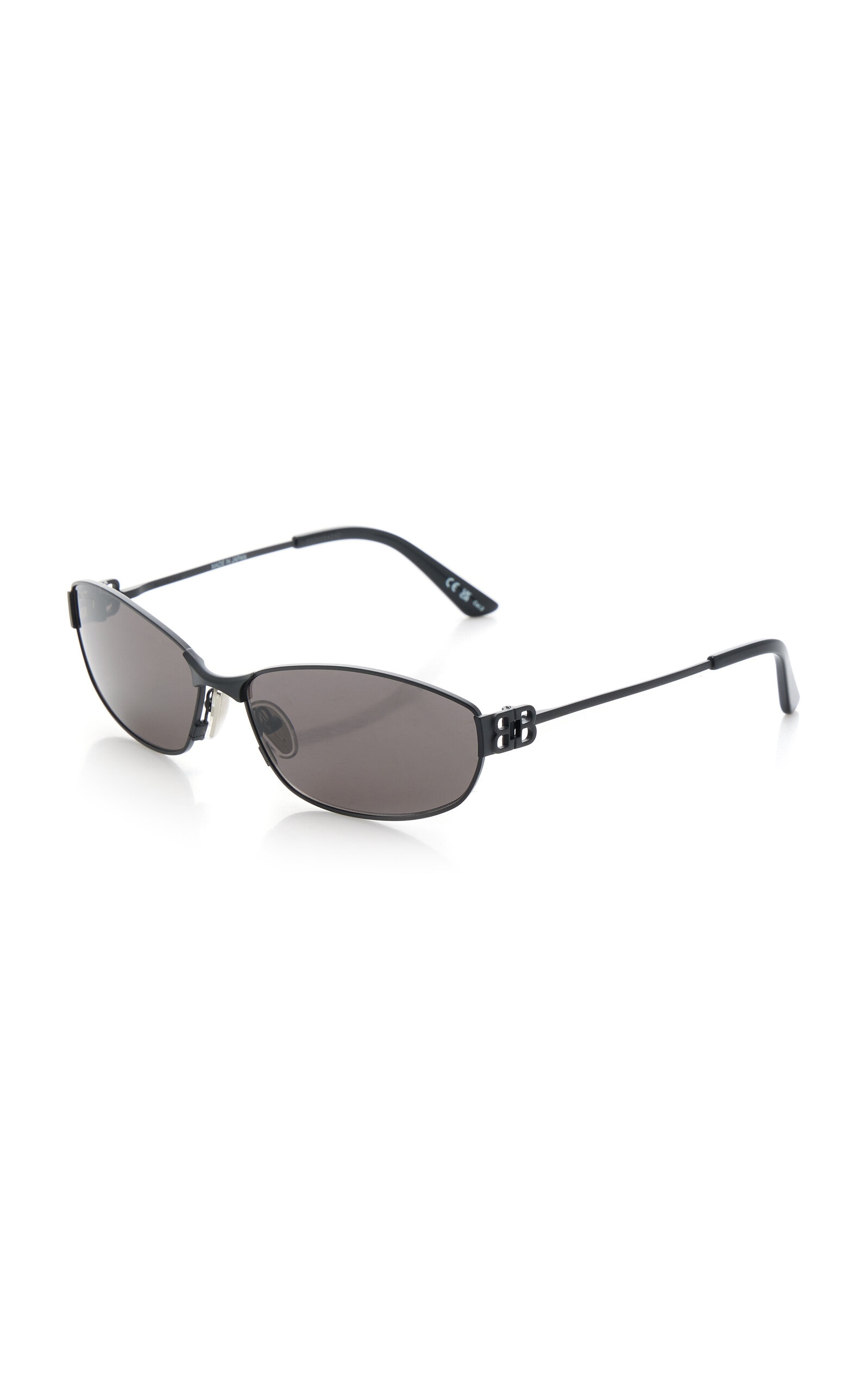 Rectangular-Frame Metal Sunglasses black - 3