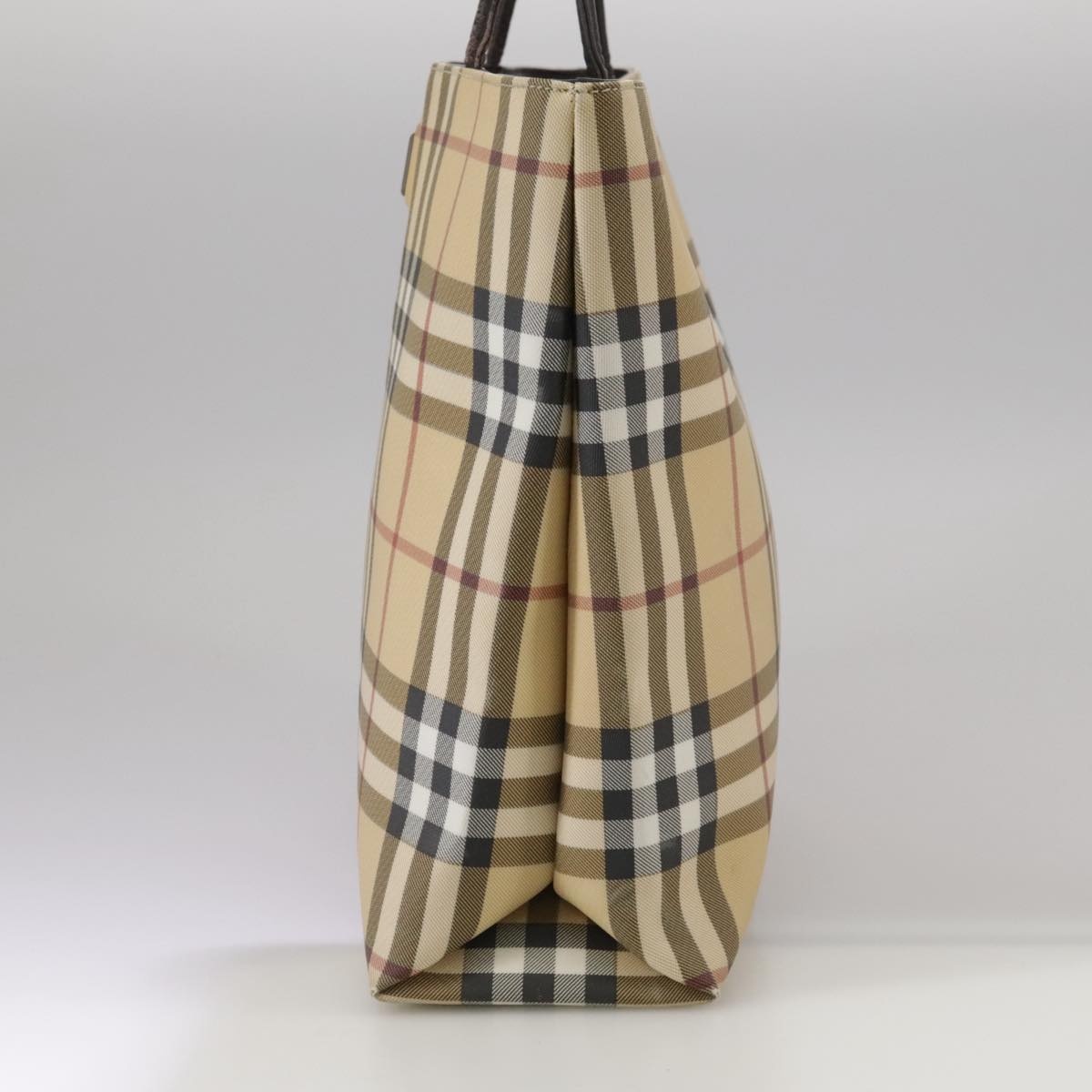 Burberry Nova Check Hand Bag Pvc Beige Brown - 5