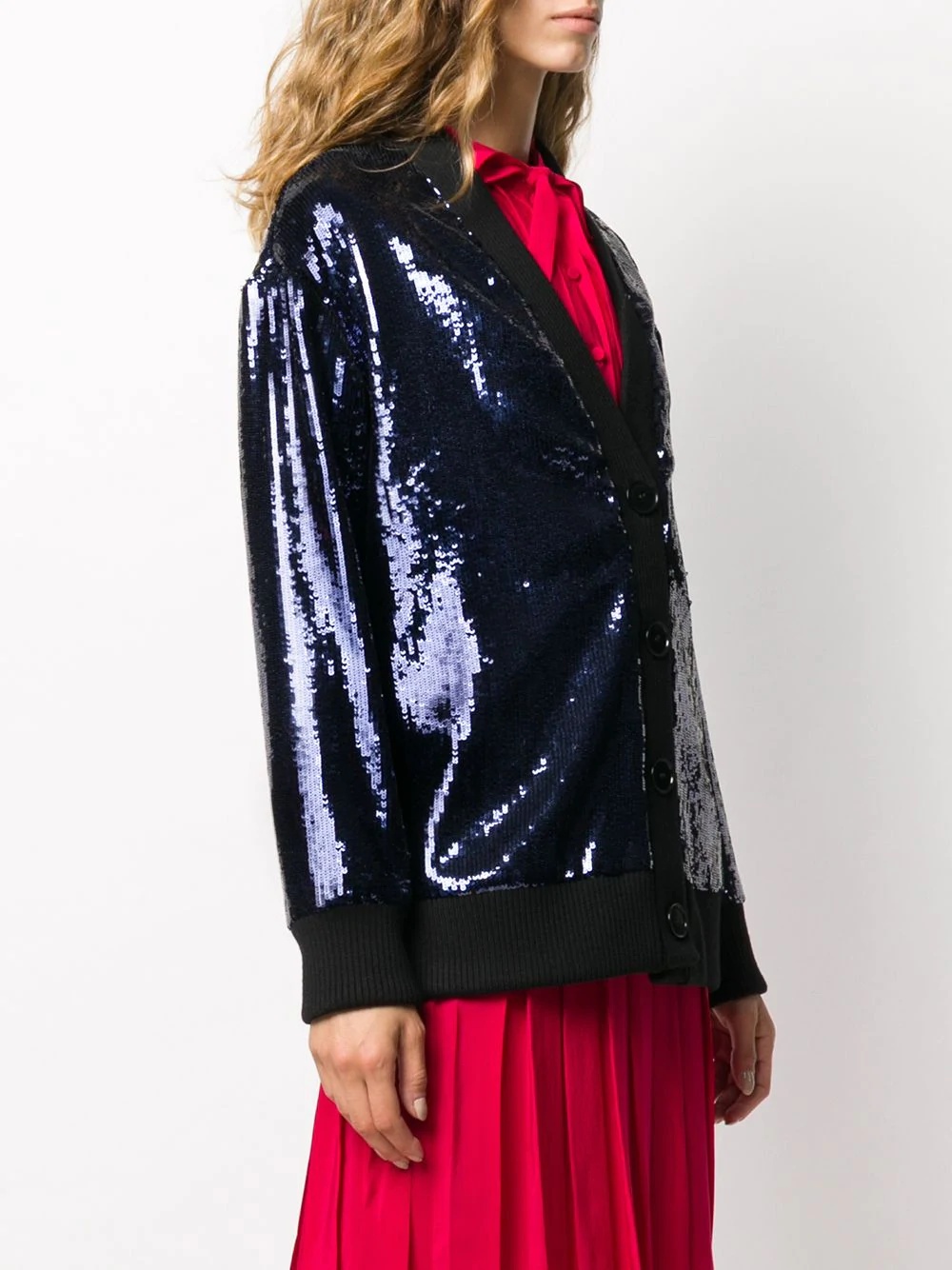 sequin wool cardigan - 3