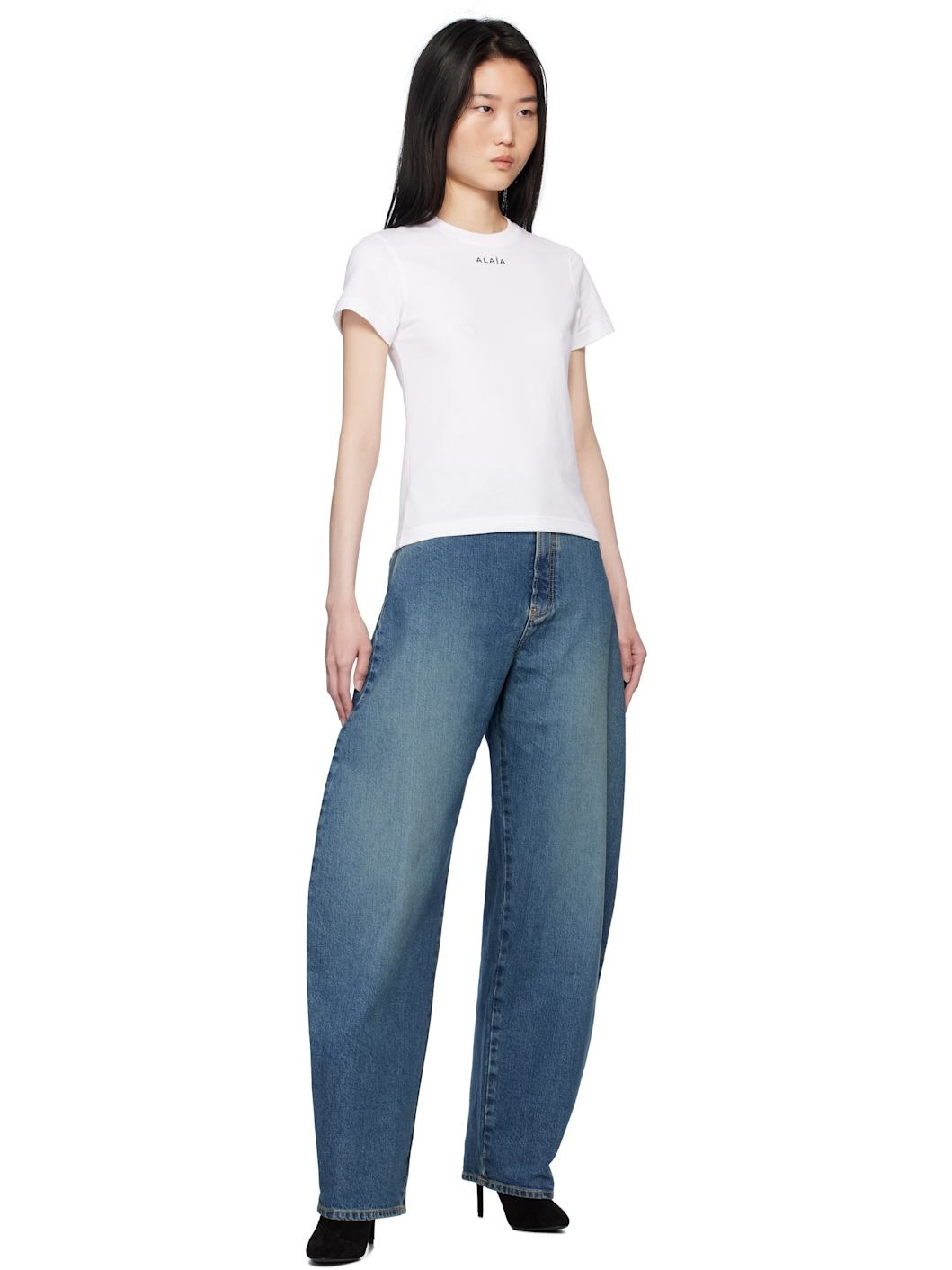 White Classic Cotton T-shirt - 4
