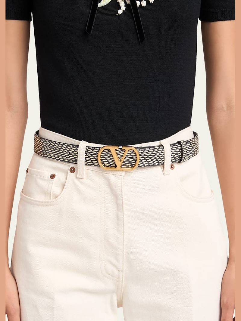 Valentino VLogo Signature Python Belt, 30mm outlook