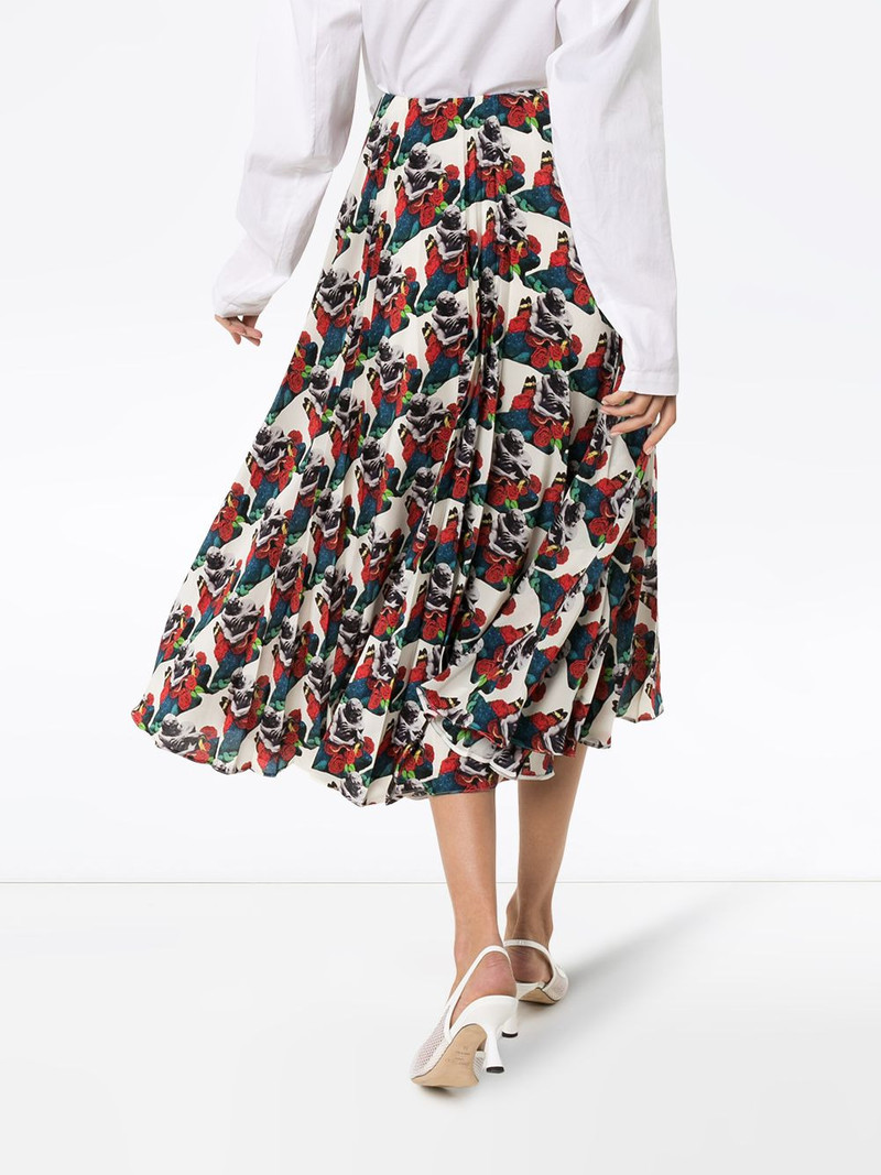 x Undercover Lovers print pleated skirt 4