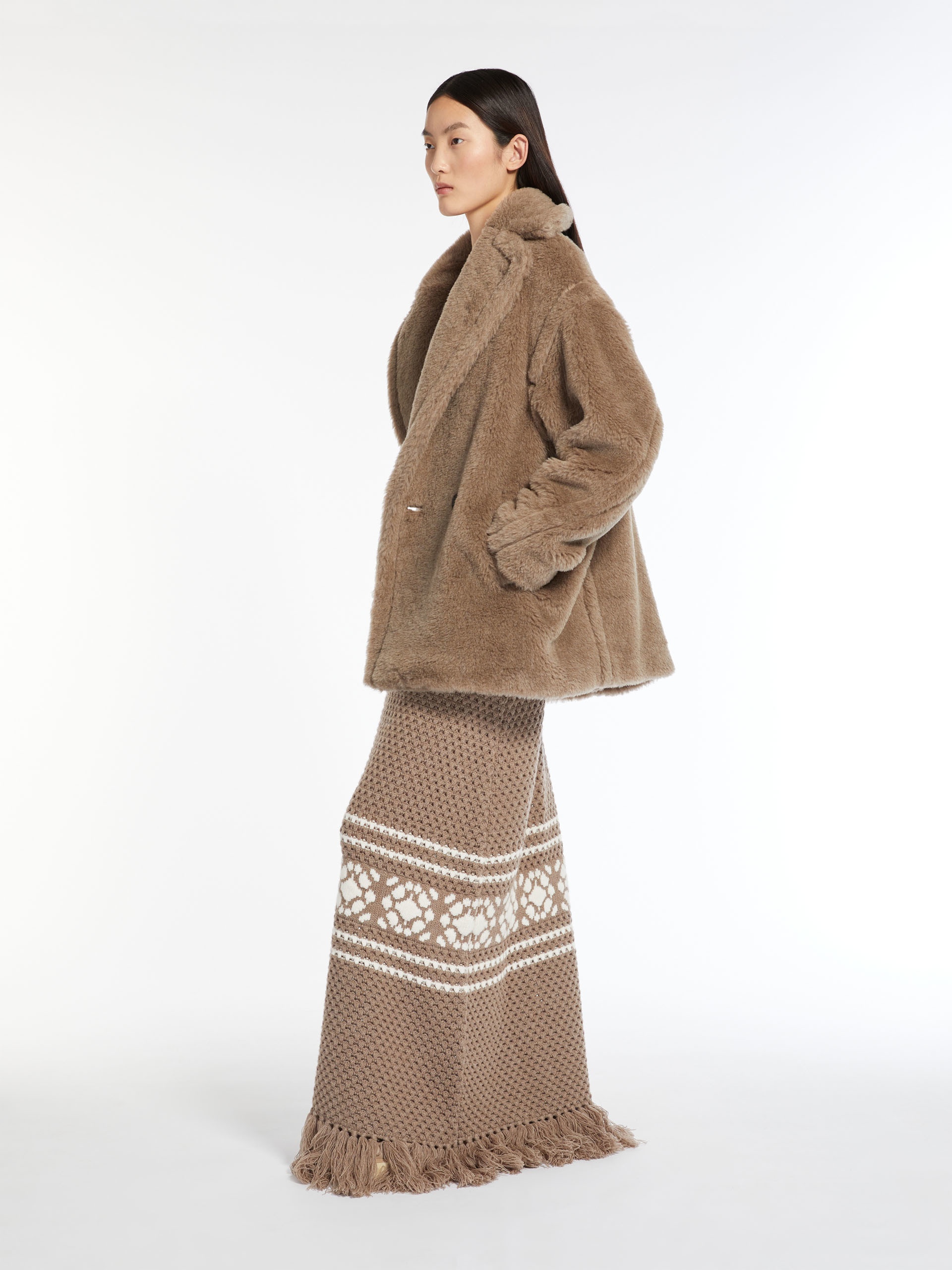 ESPERO Short Teddy Bear Icon Coat in alpaca and wool - 2