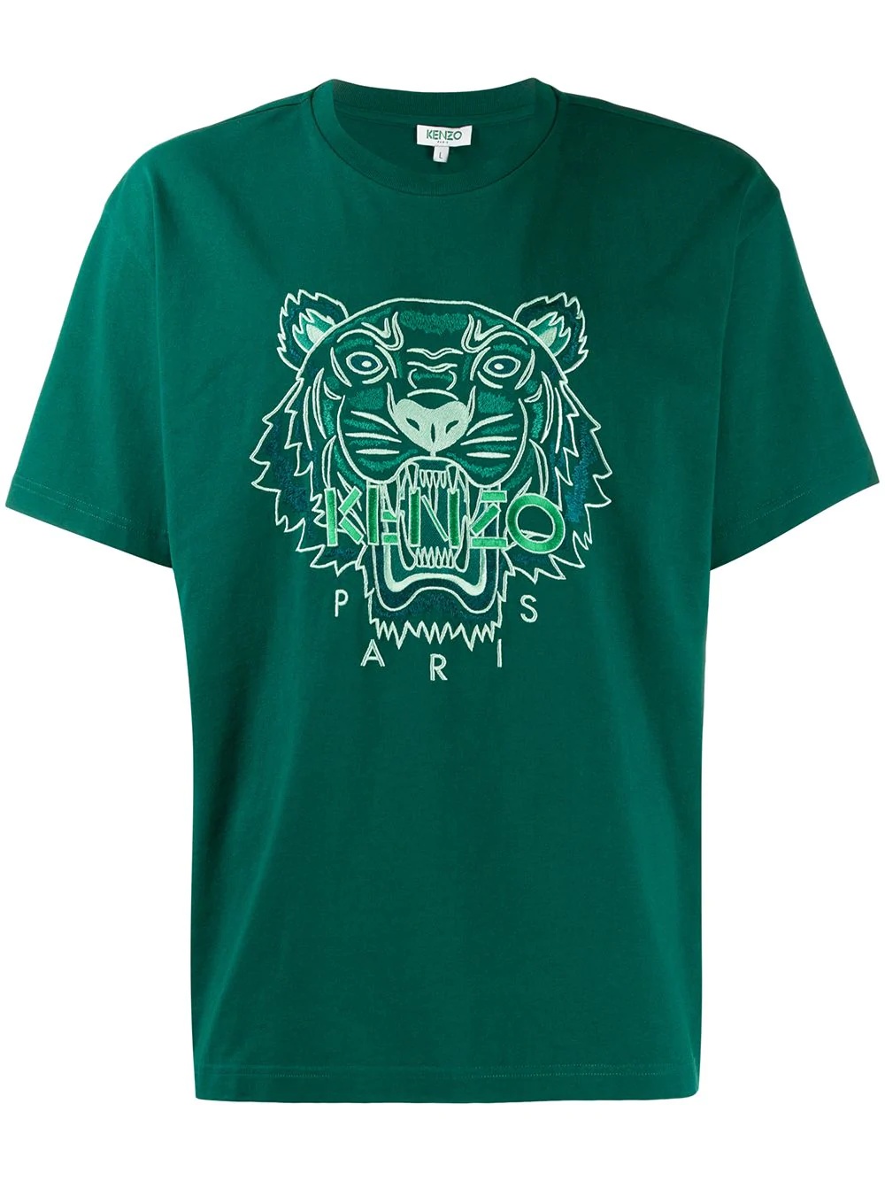 embroidered tiger T-shirt - 1