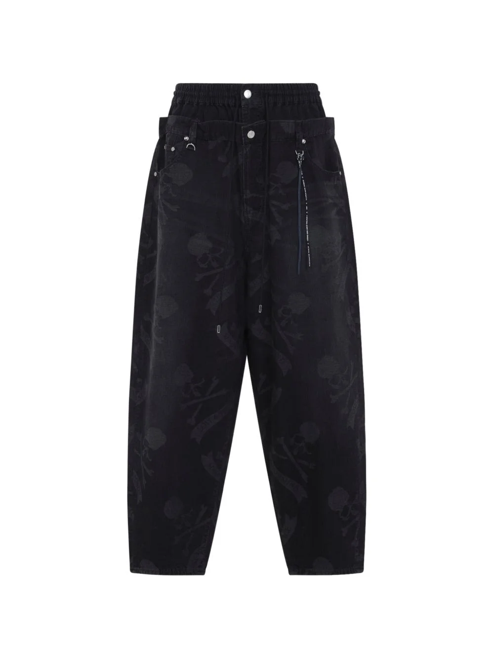 skull-print jeans - 1