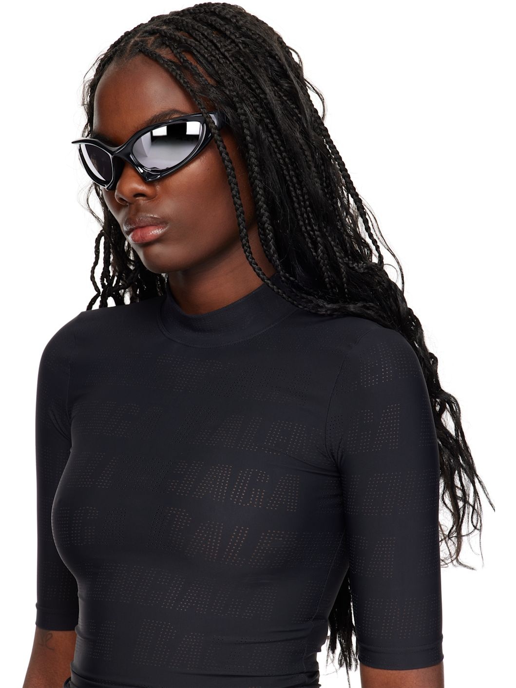 BALENCIAGA RUNNER CAT サングラス Runner Cat Sunglasses in Black | Balenciaga US