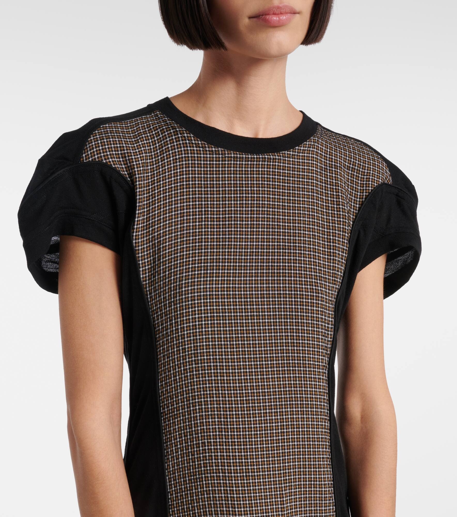 Checked asymmetric midi dress - 4
